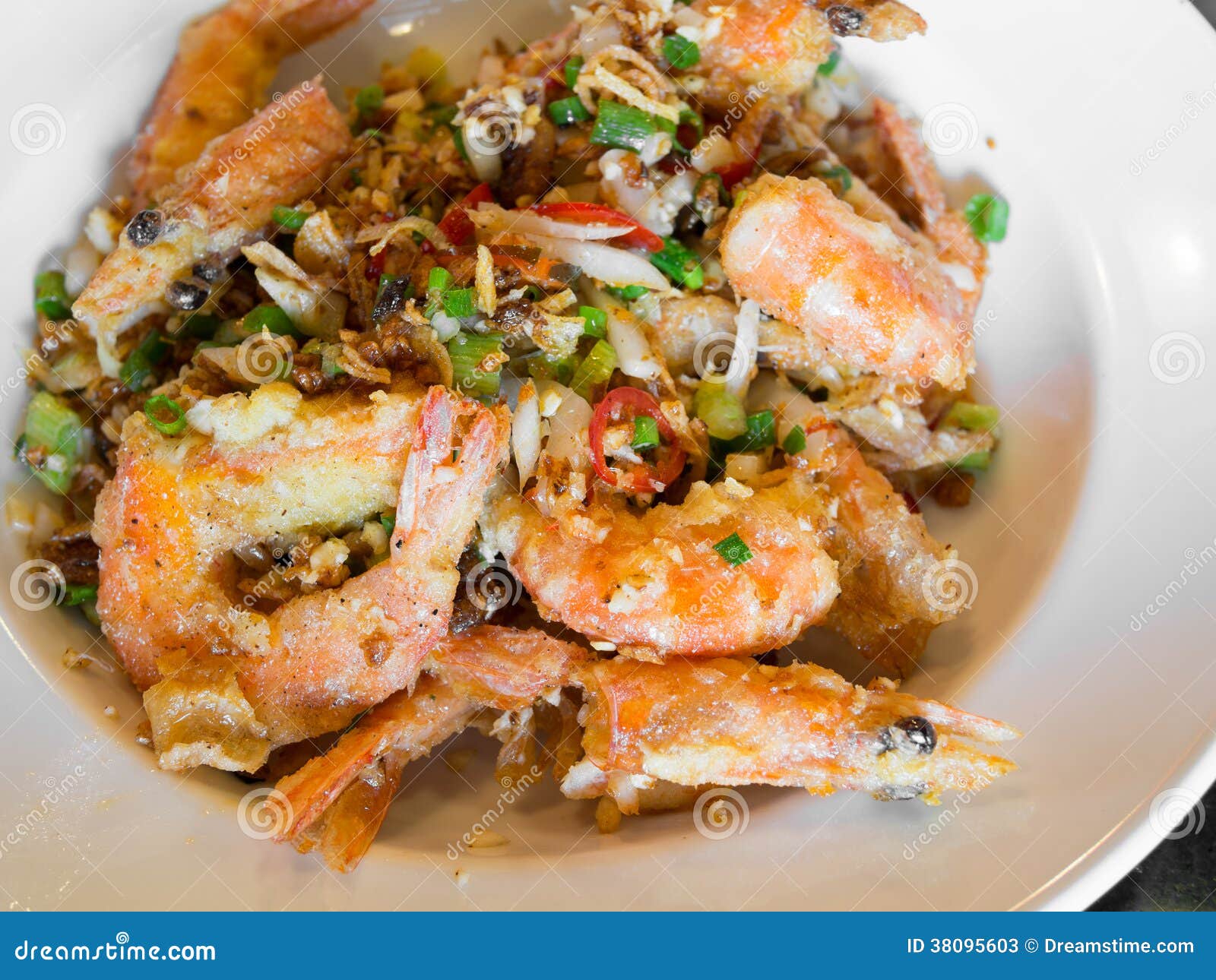 Deep Fried Shrimp with Spicy Salt Stock Image Image of dish, gourmet
