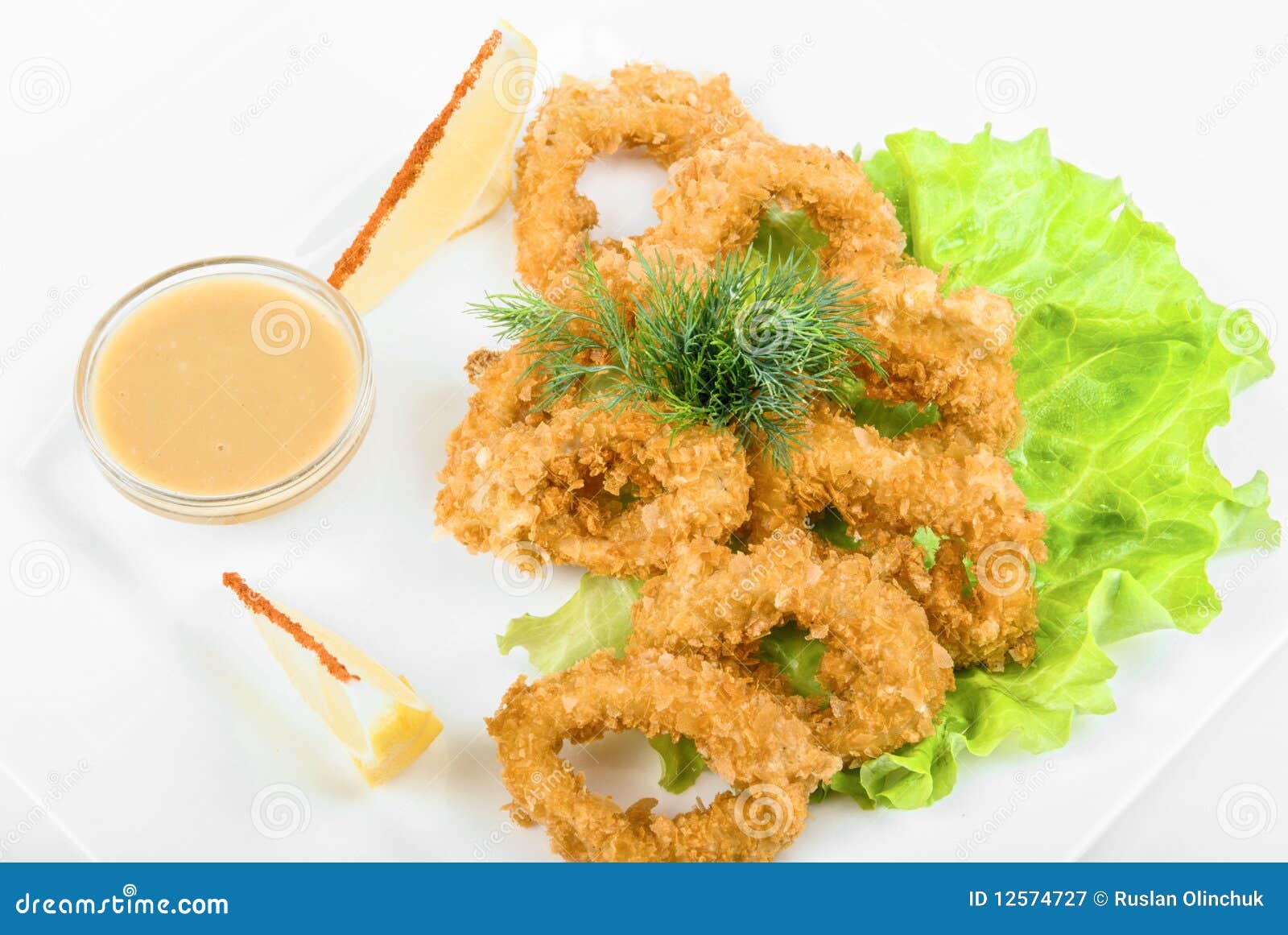 Deep-fried squid stock image. Image of crumb, appetizer - 12574727