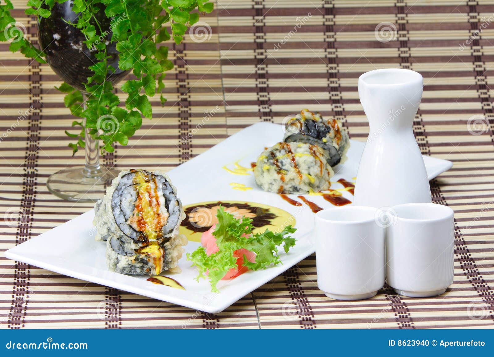 Deep fried sushi stock photo. Image of rice, ingredients 8623940