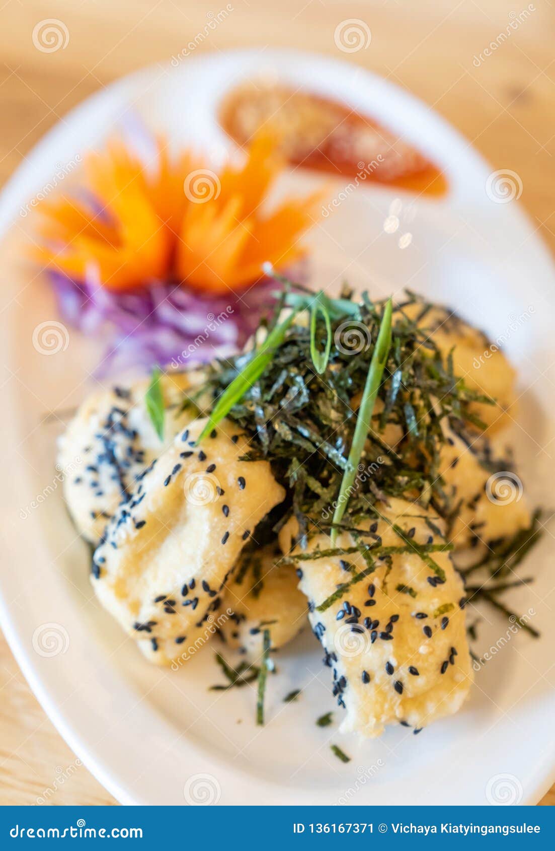 Deep fried tofu stock image. Image of snack, culture - 136167371