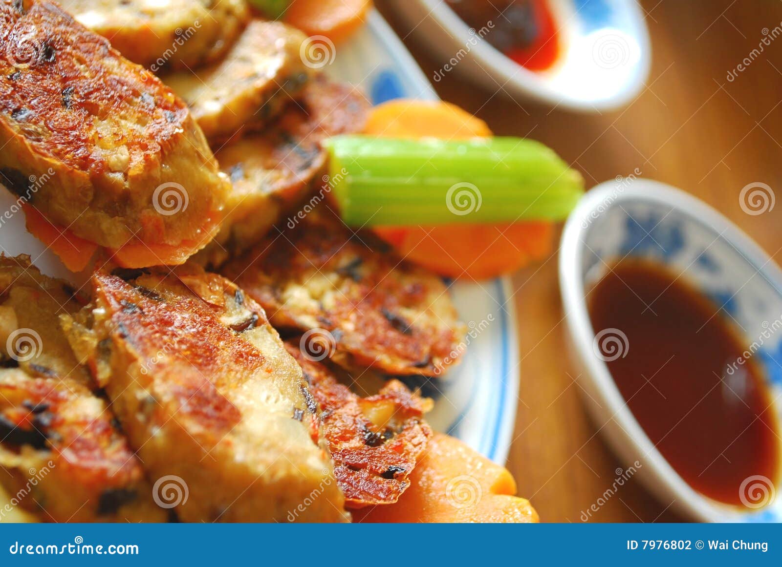 Deep Fried Vegetarian Meat Roll Stock Photo Image of fried, delicious