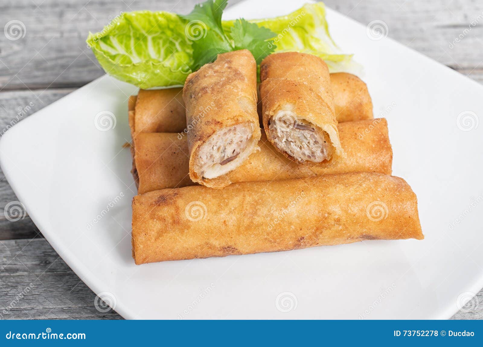Deep Fried Vietnamese Imperial Rolls Stock Photo Image of appetizer