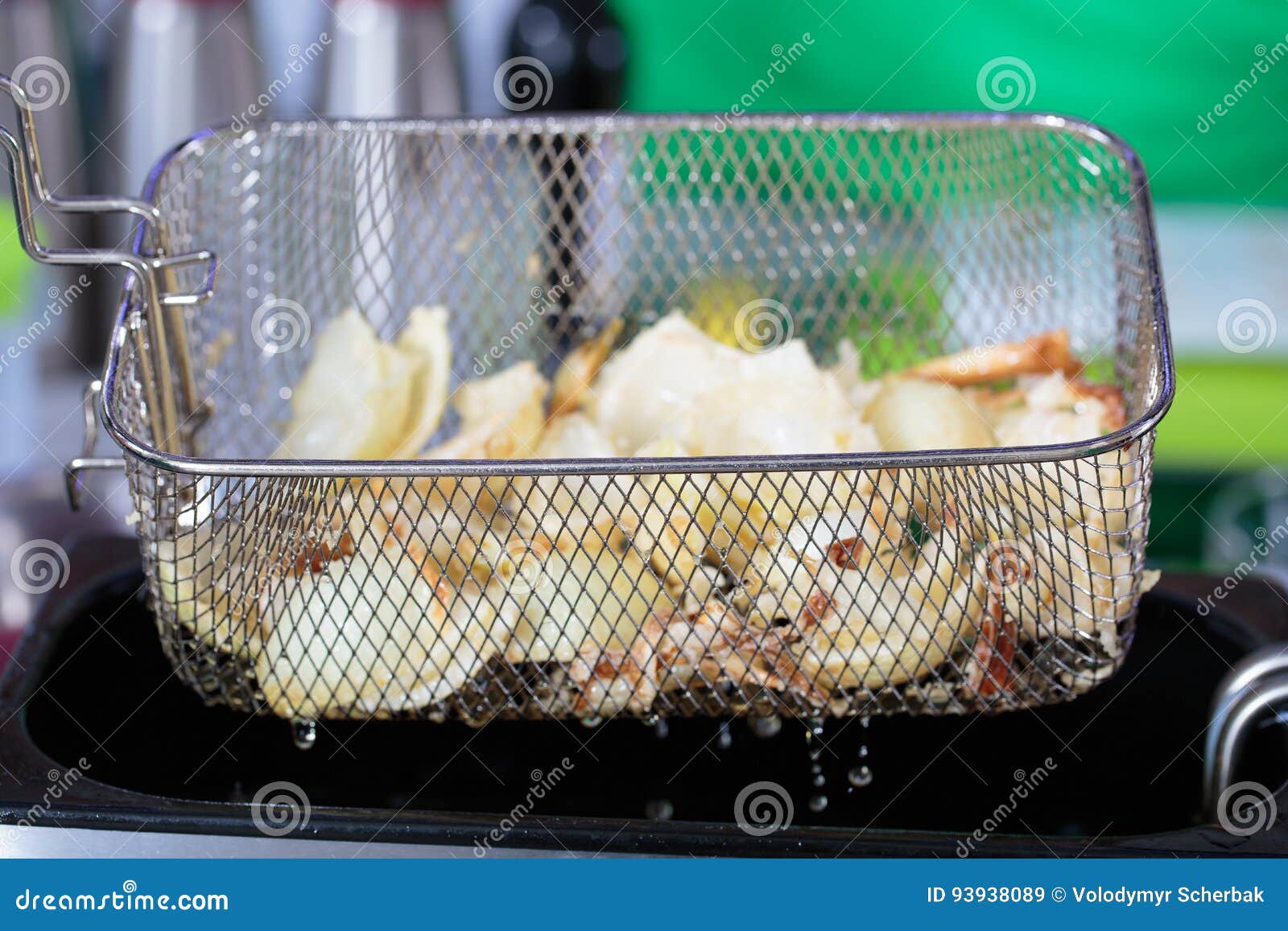 Deep fryer with food stock image. Image of junk, deep 93938089