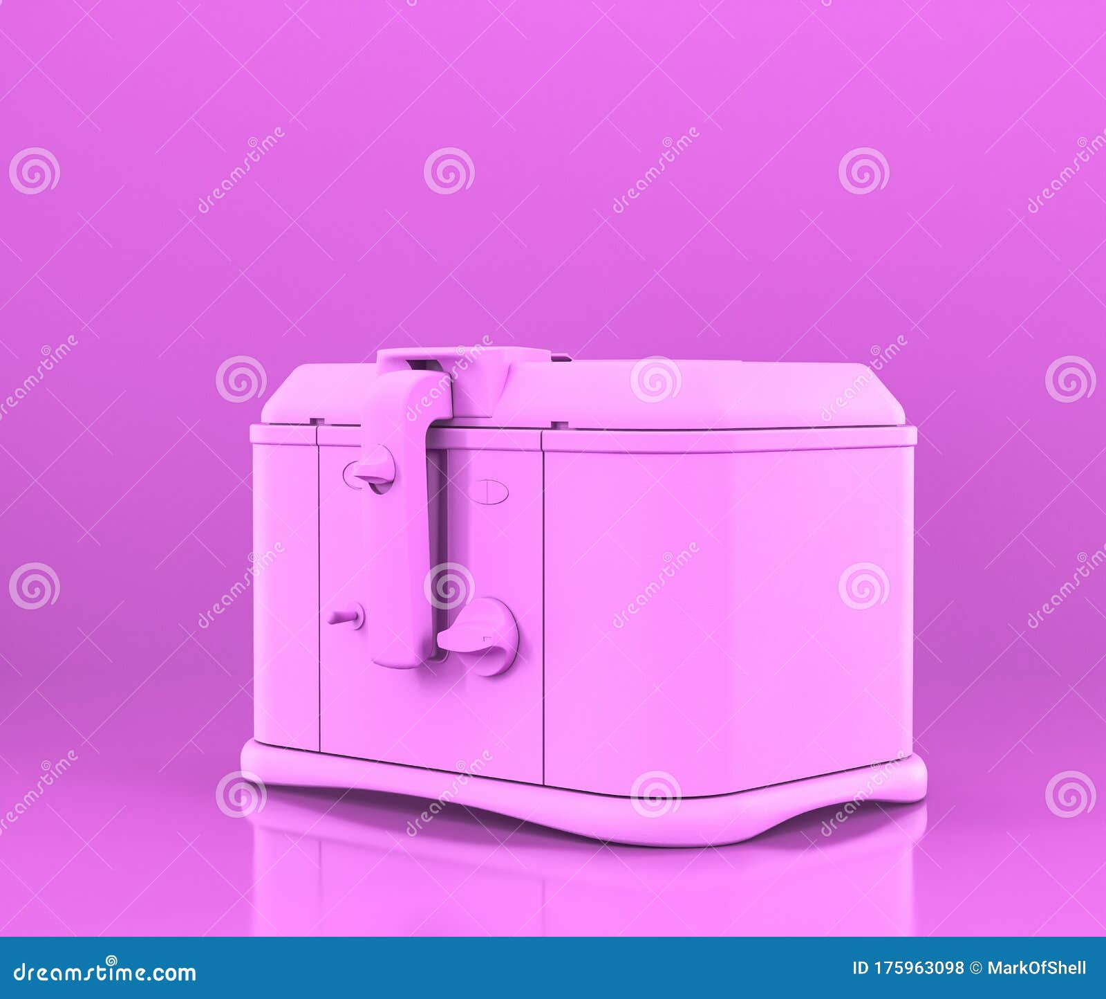 Deep Fryer, Small Kitchen Appliances in Flat Pink Color, Single