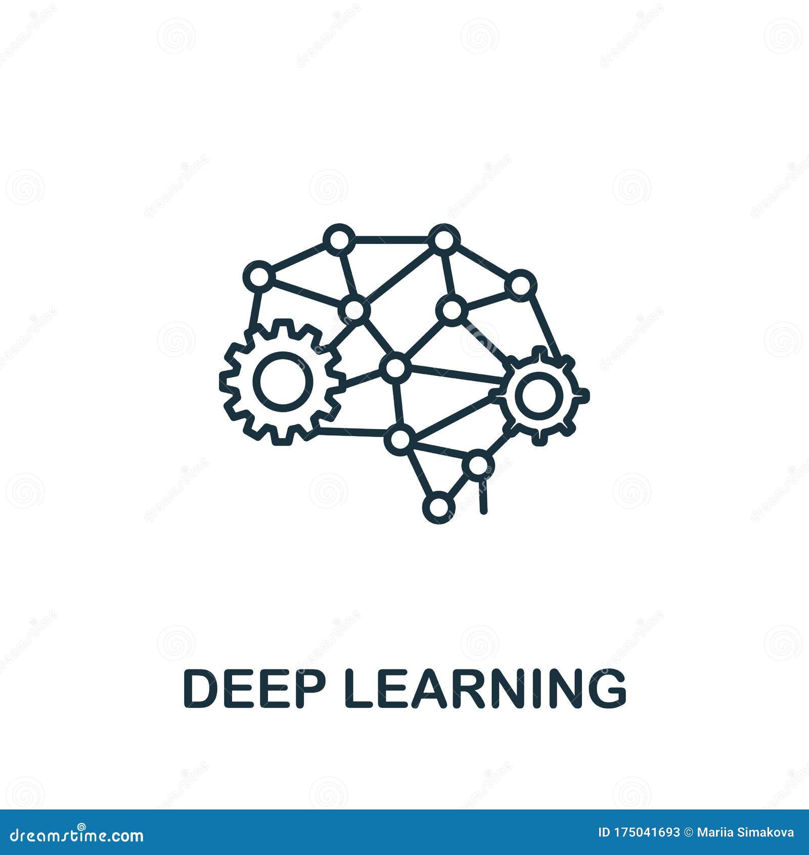 Deep Learning Icon from Industry 4.0 Collection Stock Illustration(05)