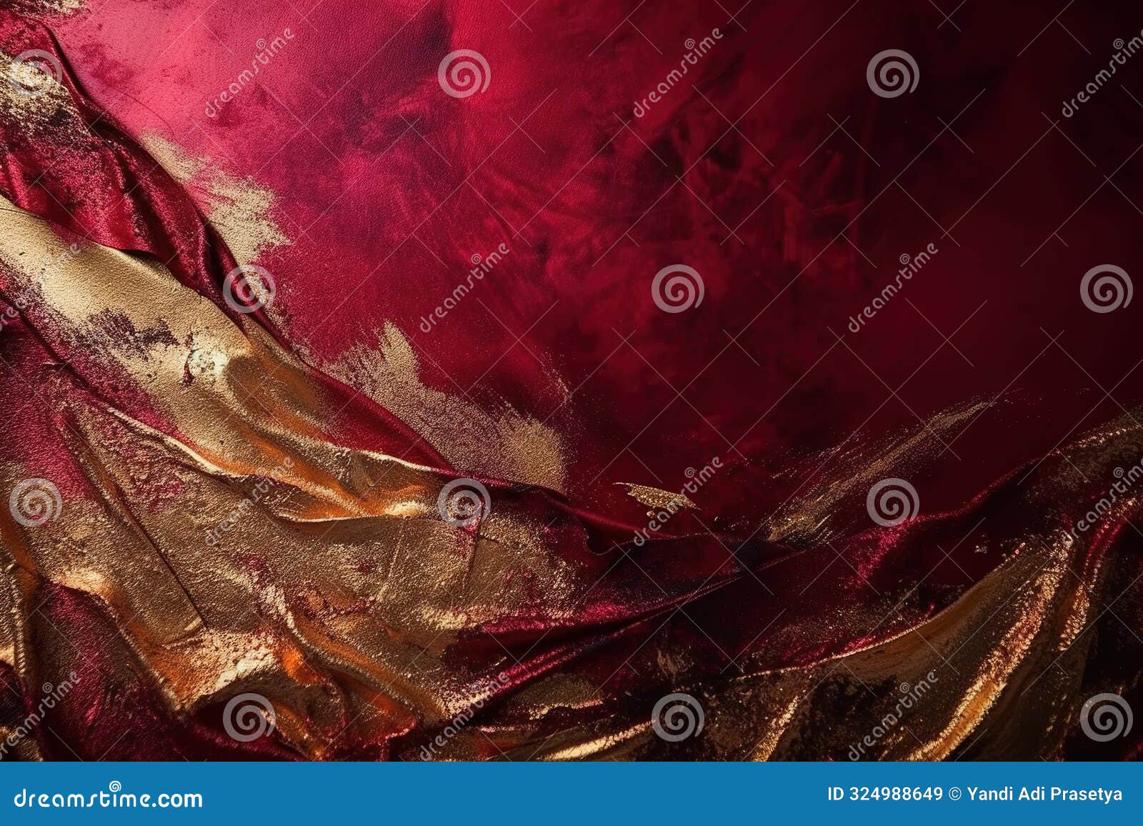 deep red gold foil texture background with generative ai
