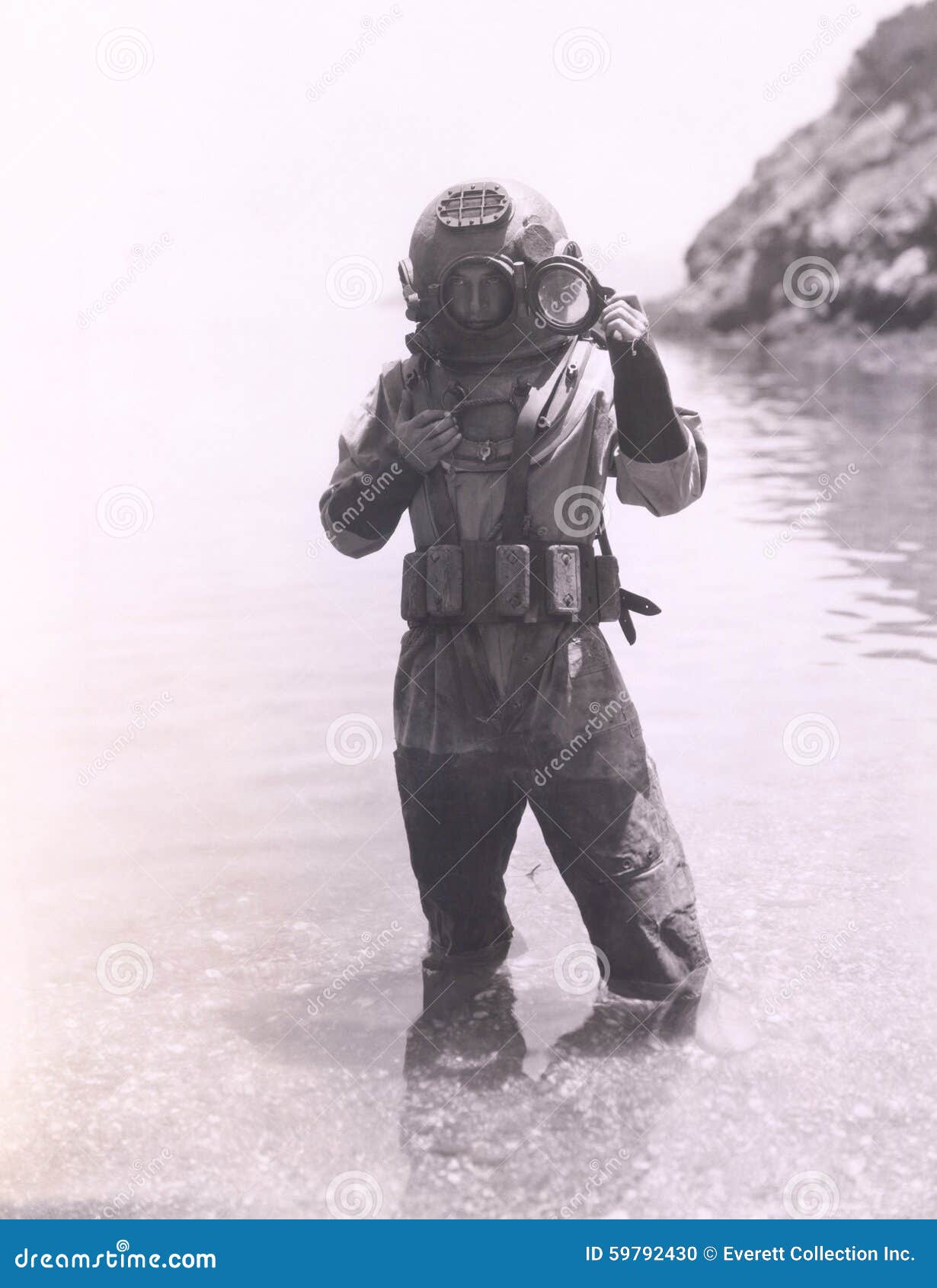 Deep sea diver stock photo. Image of diving, equipment 59792430