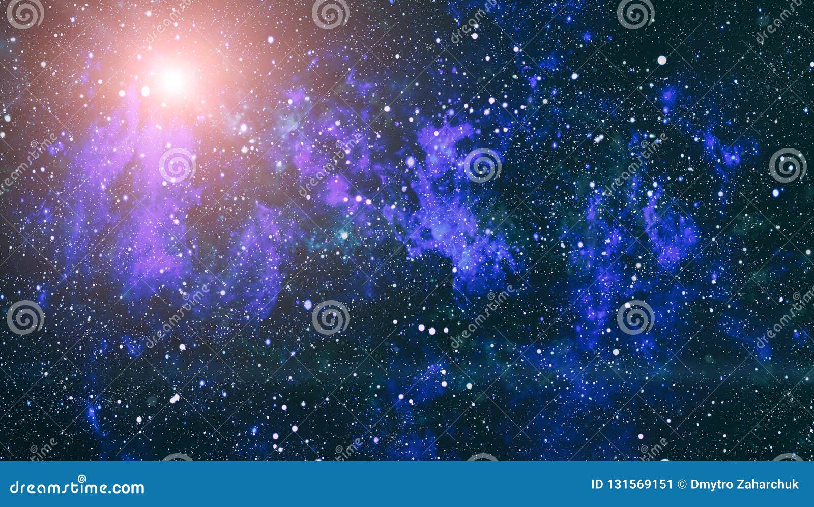 Blue Dark Night Sky With Many Stars Milky Way On The Space