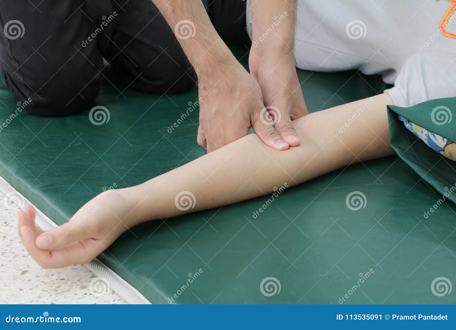 Deep Tissue Massage on Arm Closeup Stock Image Image of people