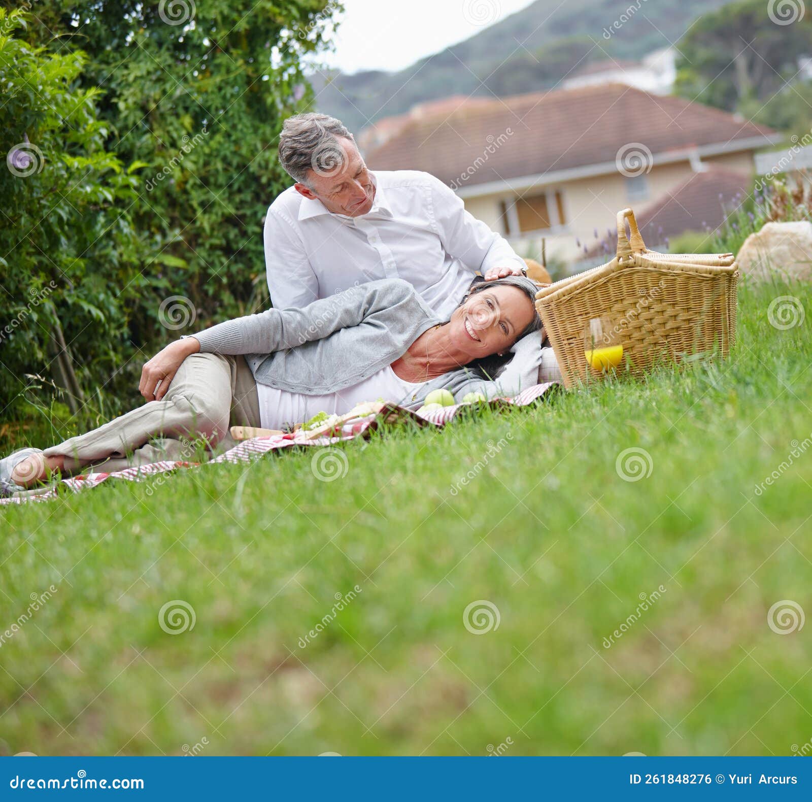 Deeper Love Comes With Maturity A Loving Mature Couple Having A Picnic