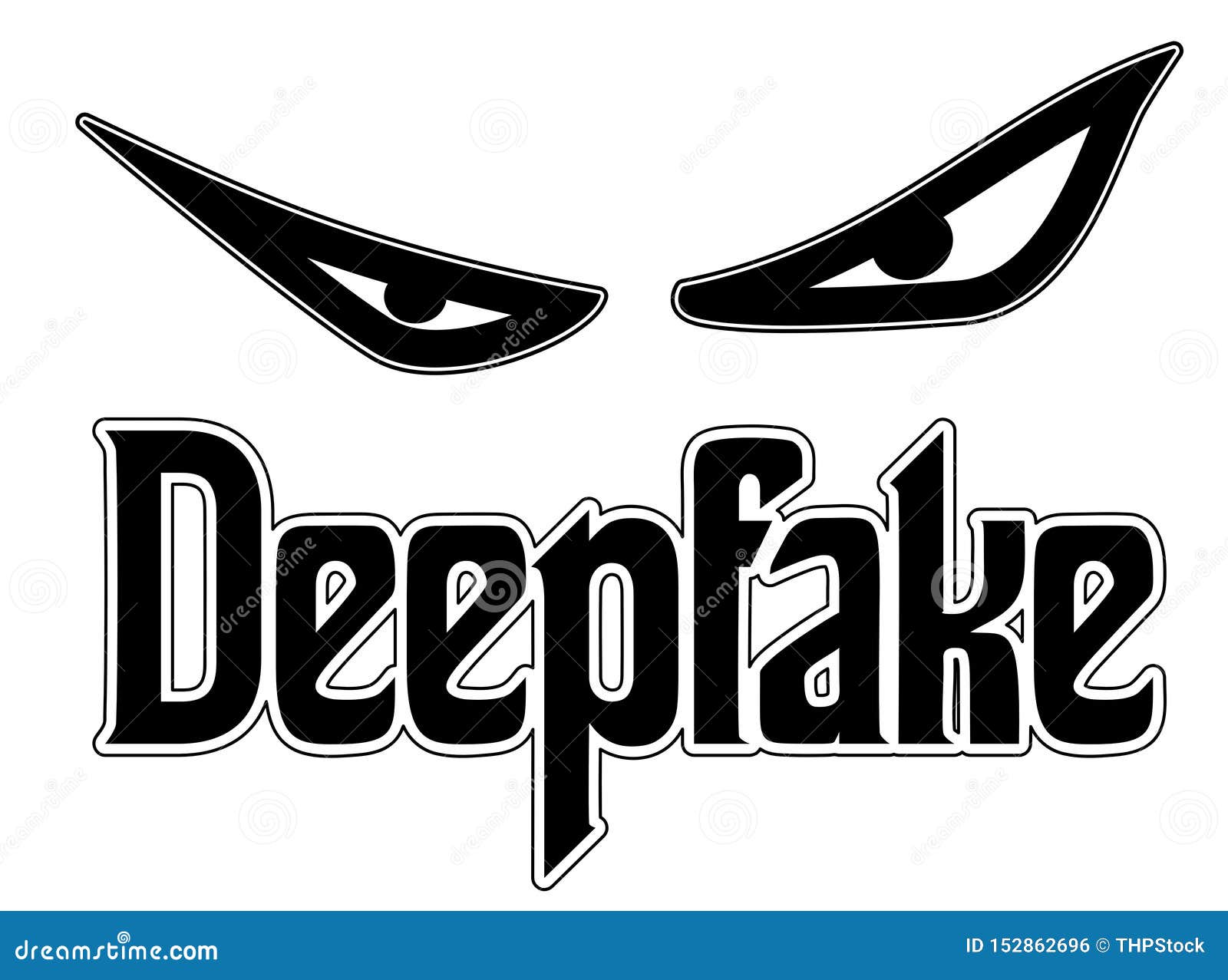 deepfake evil eyes concept 