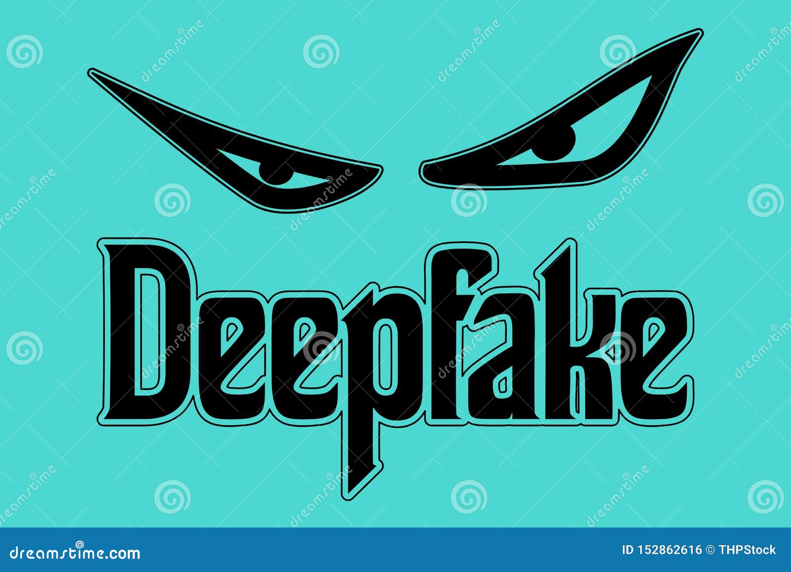deepfake evil eyes concept 
