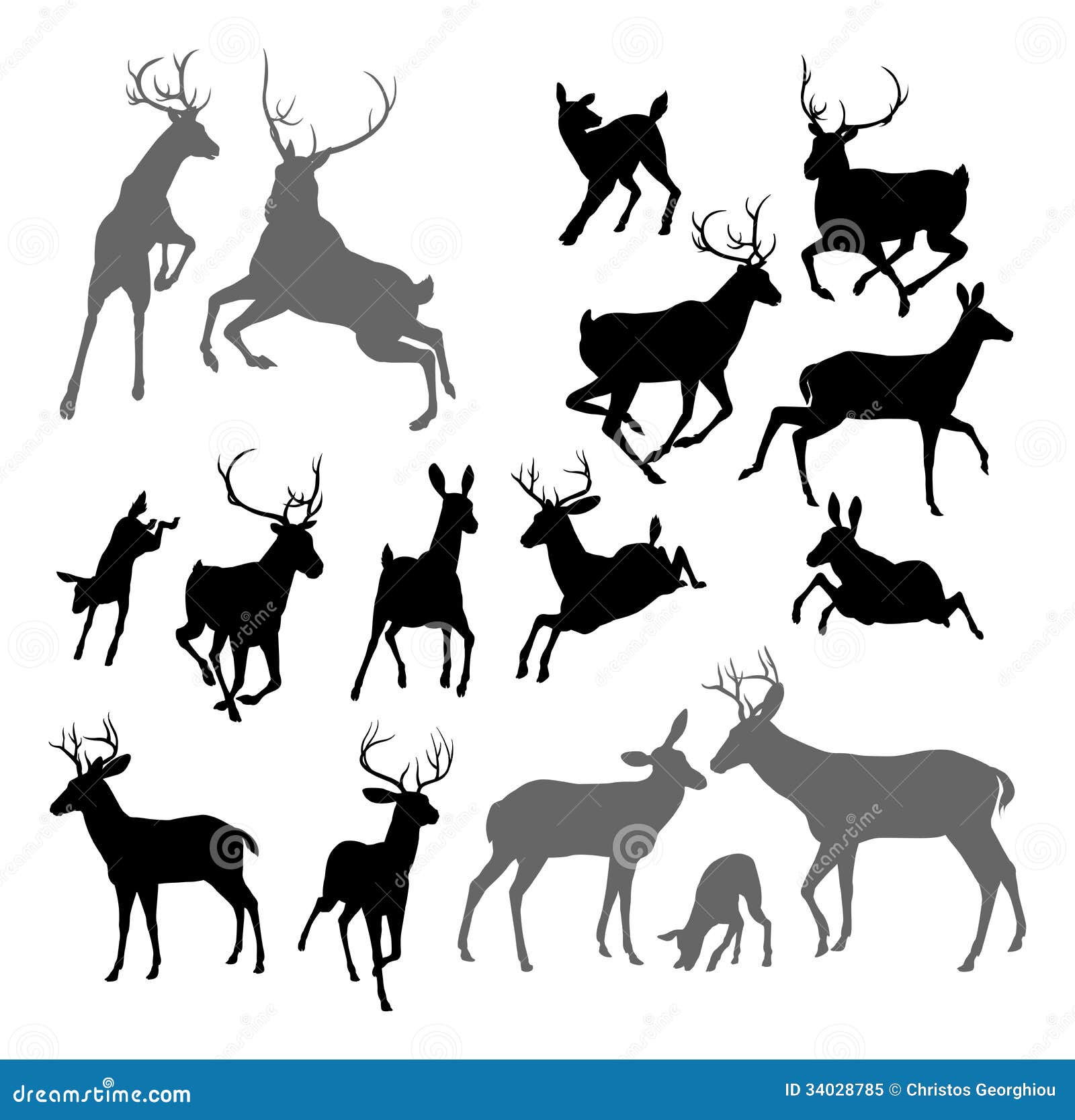 deer animal silhouettes