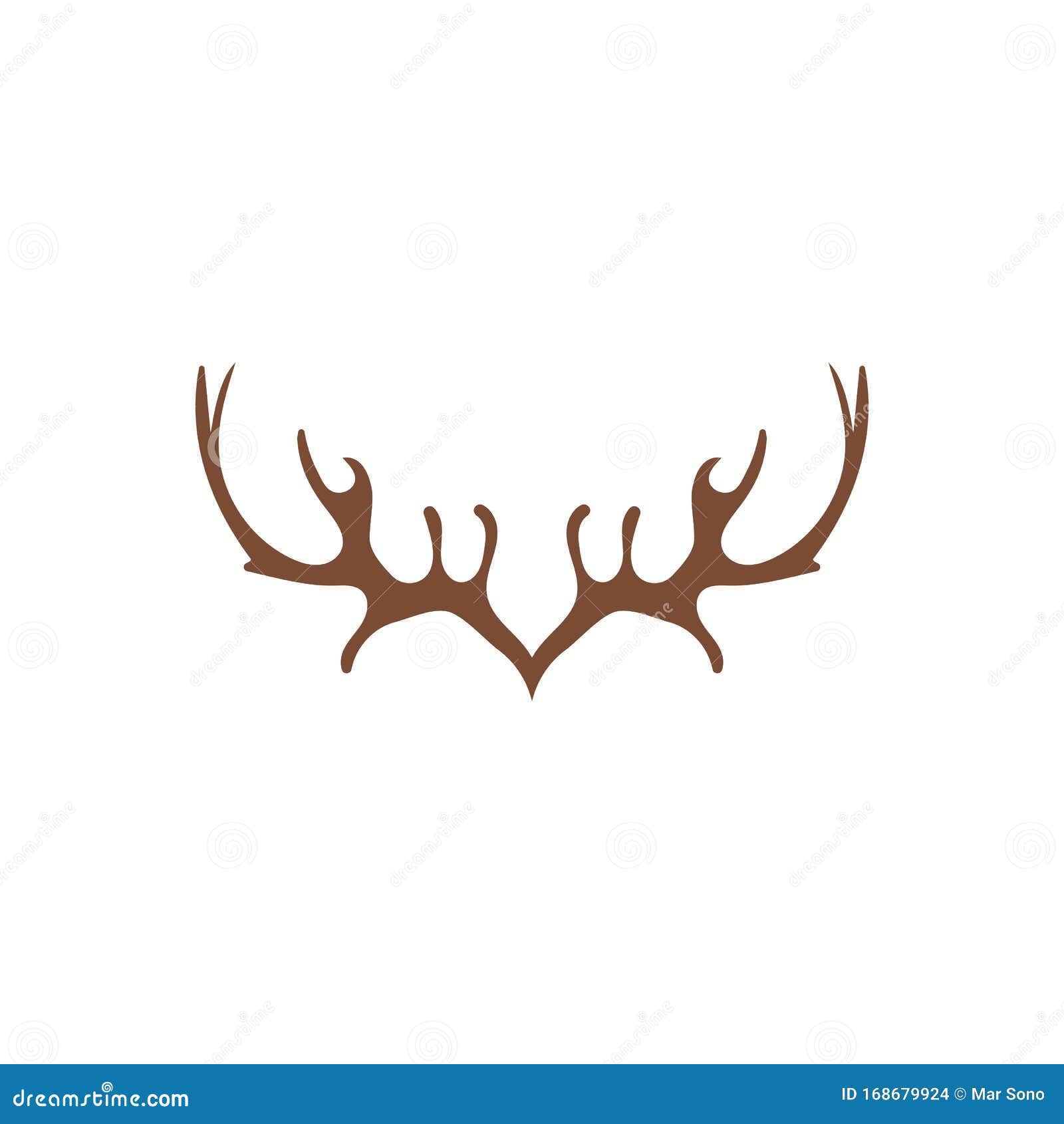 deer antler ilustration logo 