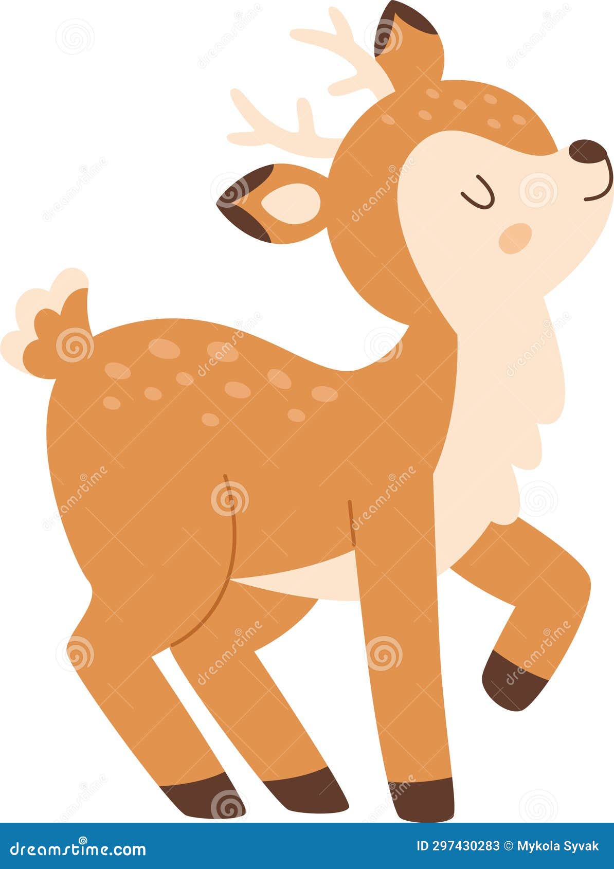 Deer Baby Animal stock vector. Illustration of watercolor 297430283