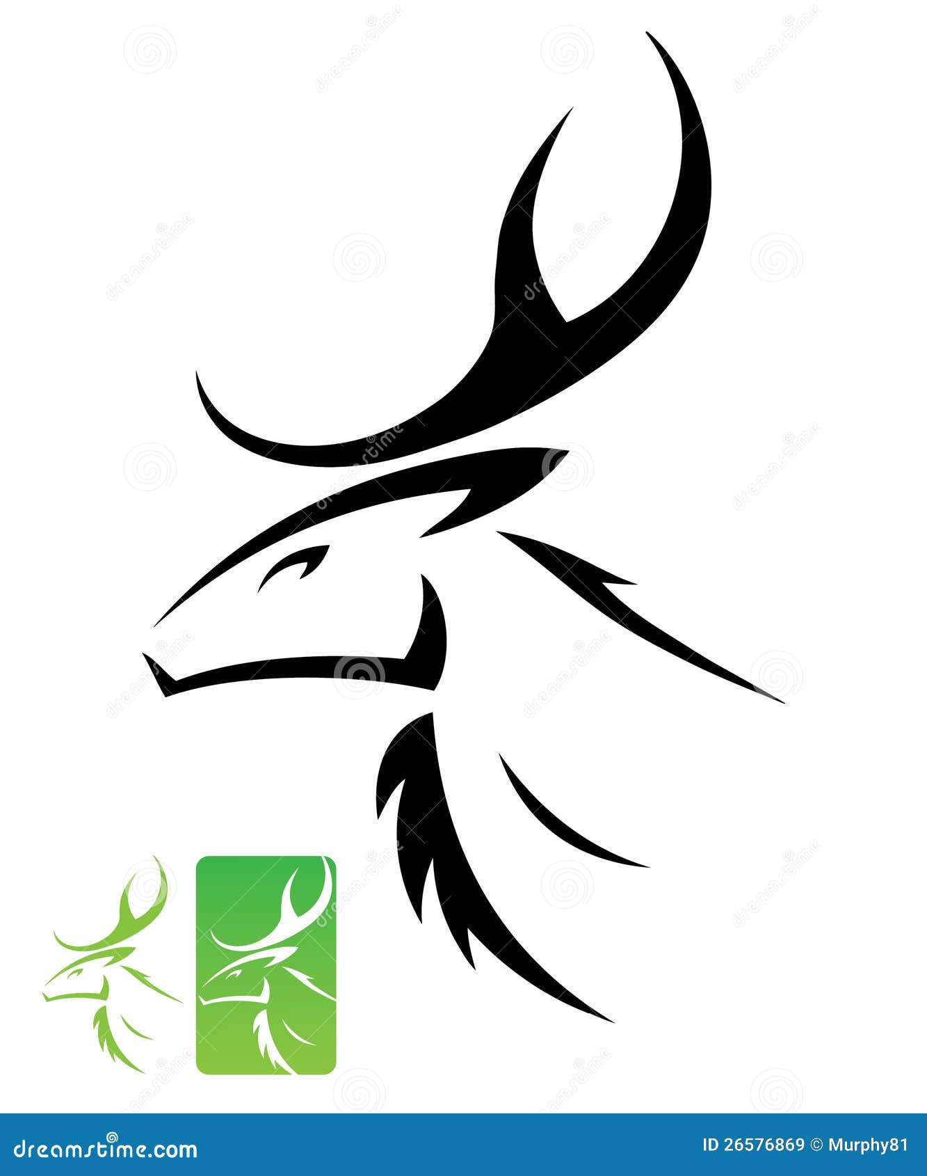 Deer head symbol stock vector. Illustration of background 26576869