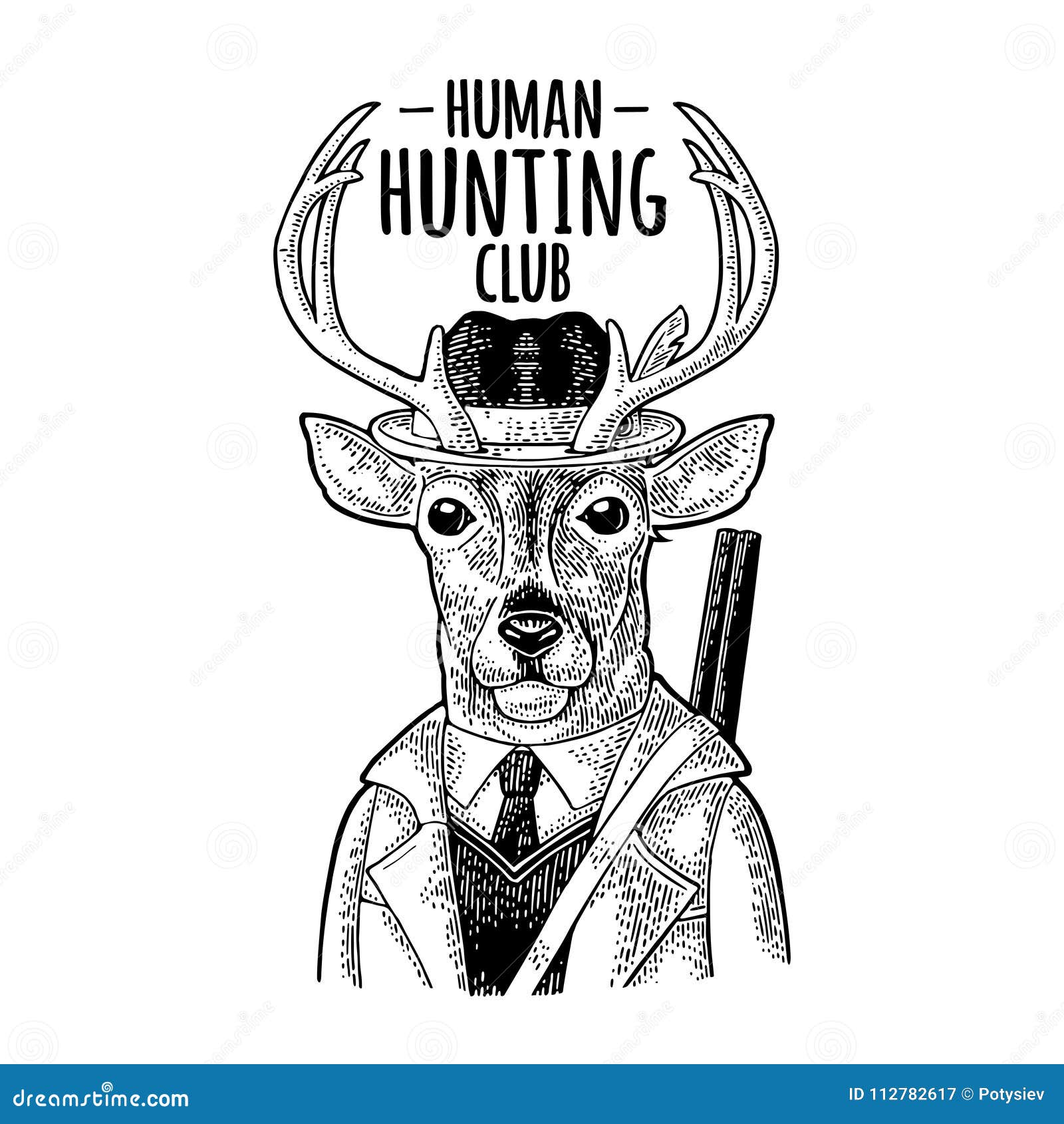 Forest Deer Hunting Illustration Art Print by SweetBirdieStudio  Society6
