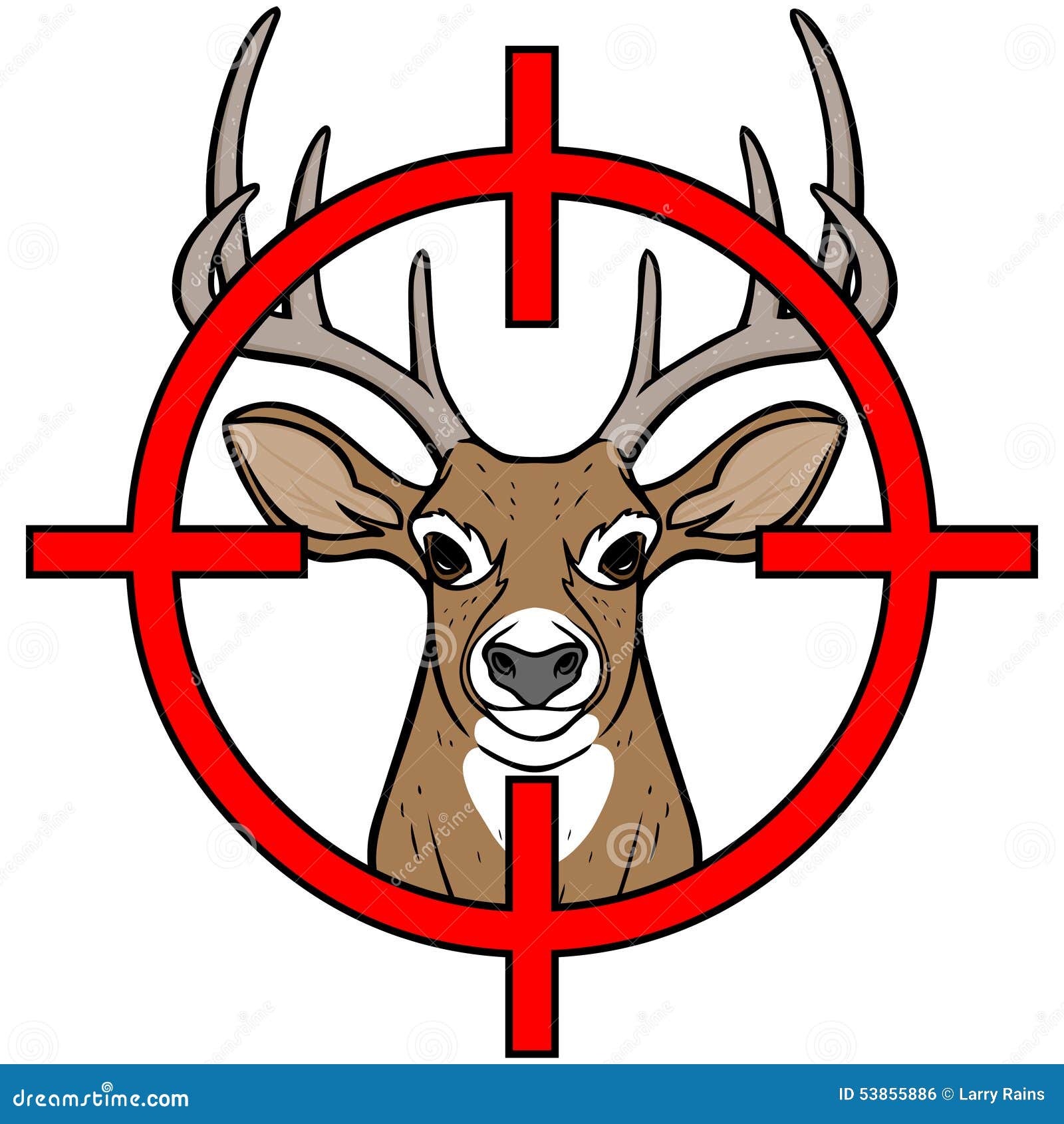 Deer Hunting stock vector. Illustration of cartoon, graphic - 53855886