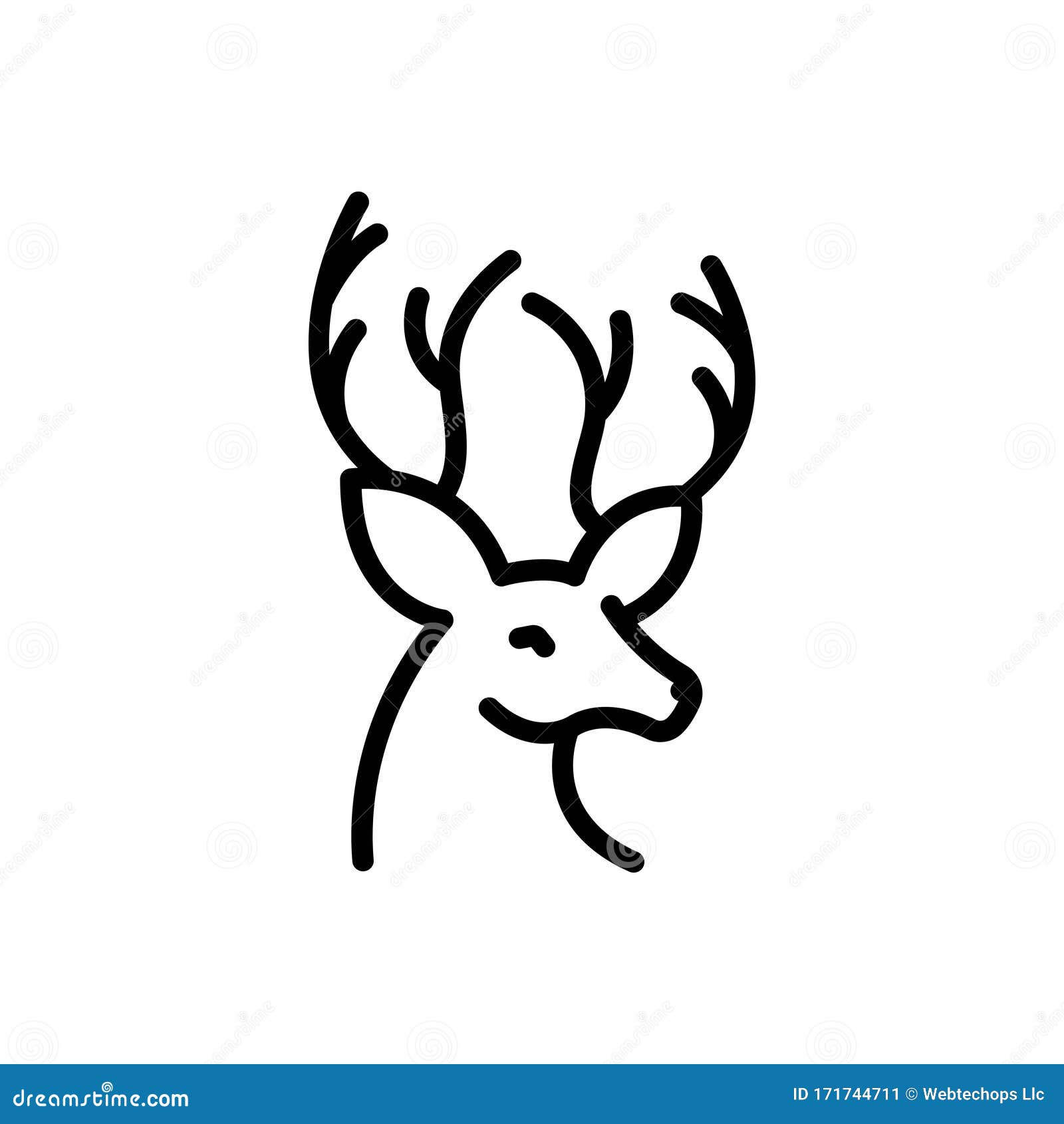 Black Line Icon for Deer, Reindeer and Herbivores Stock Vector - Illustration of forest, sign: 171744711 Black Line Icon for Deer, Reindeer and Herbivores Stock Vector - Illustration of forest, sign: 171744711