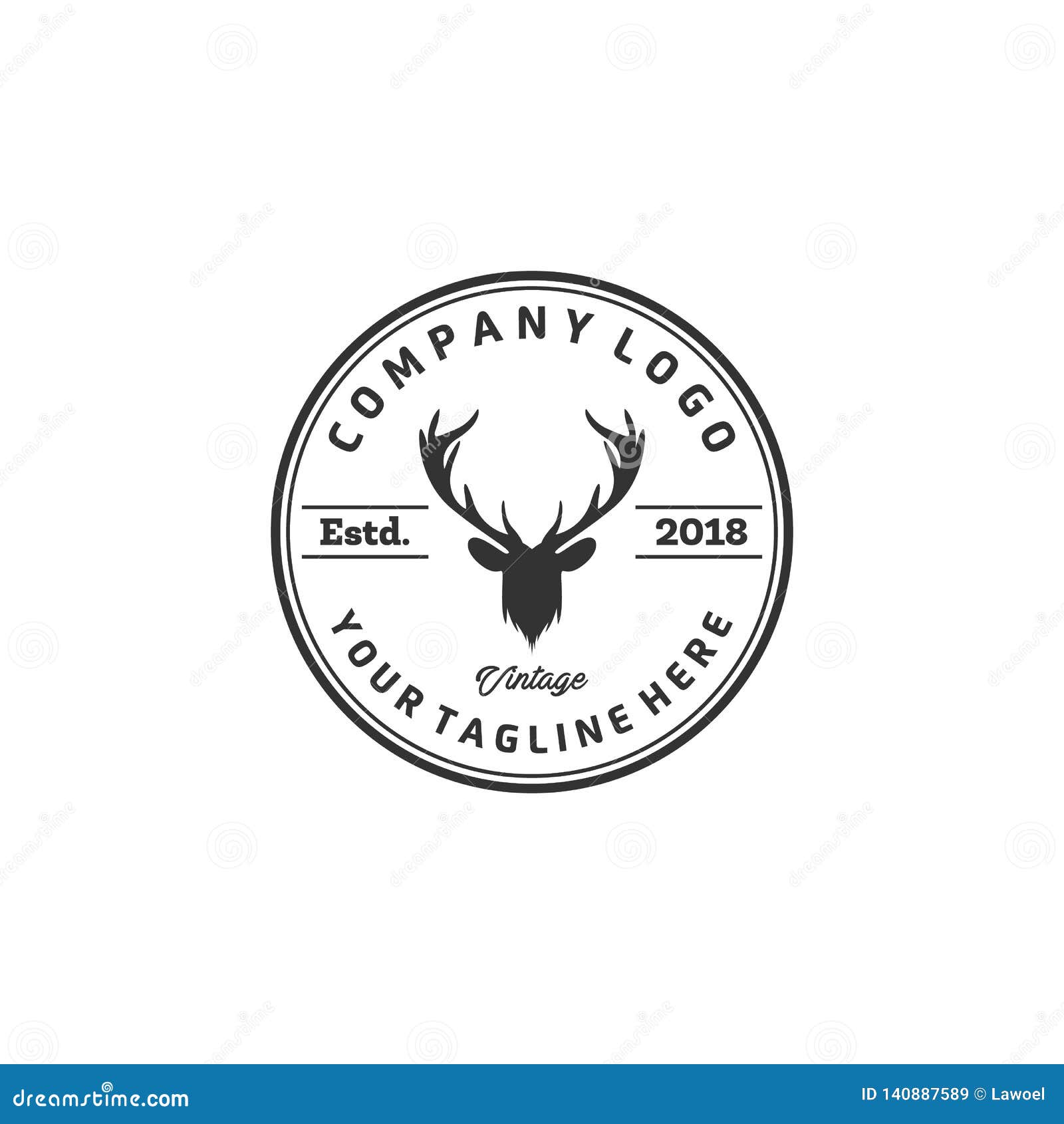 Deer Logo Designs Inspirations, Hunting Club Logo Stock Vector -  Illustration of hunt, label: 140887589