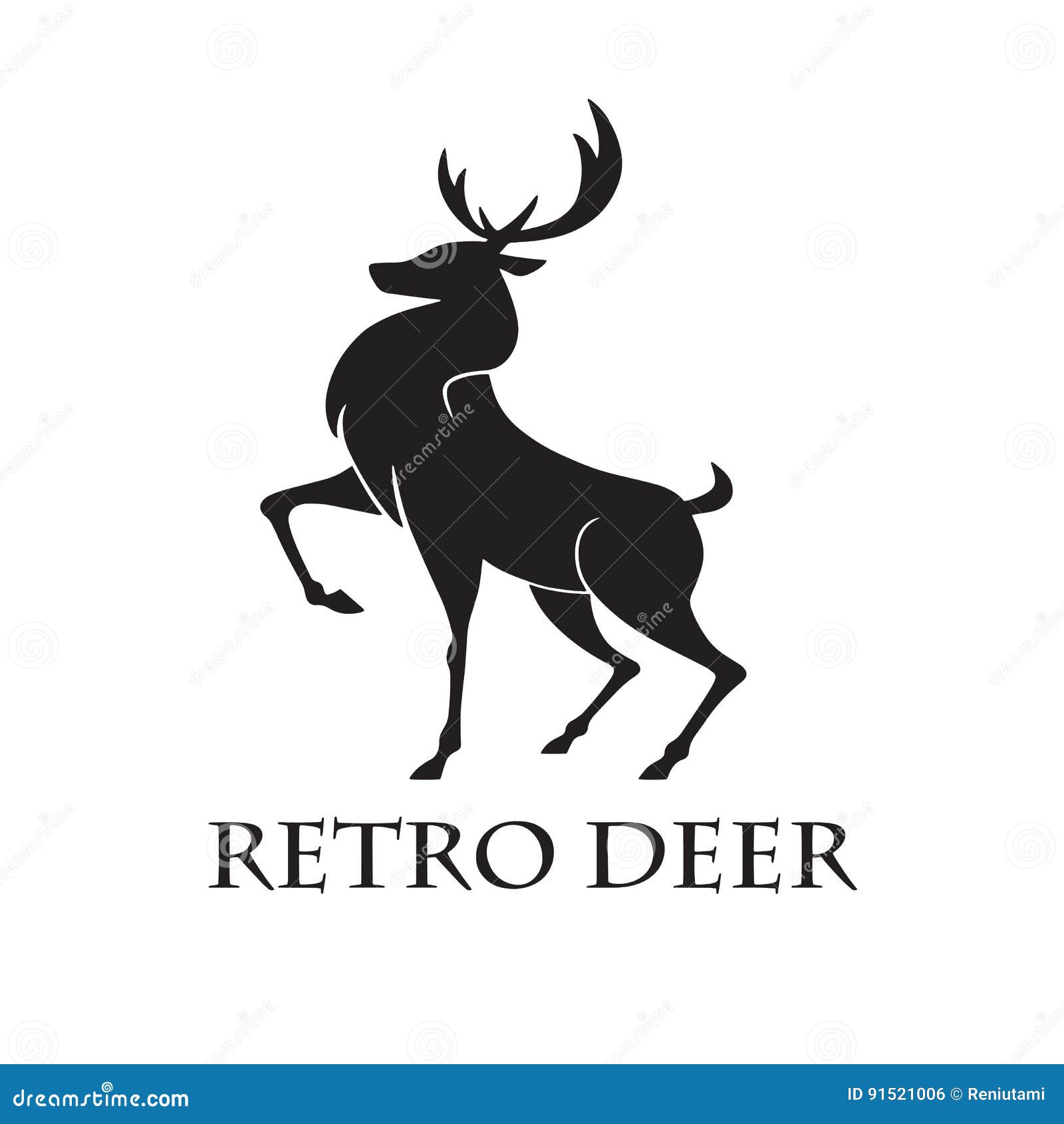 Deer Logo Design Icon Symbol. Deer Vector. Deer Silhouette