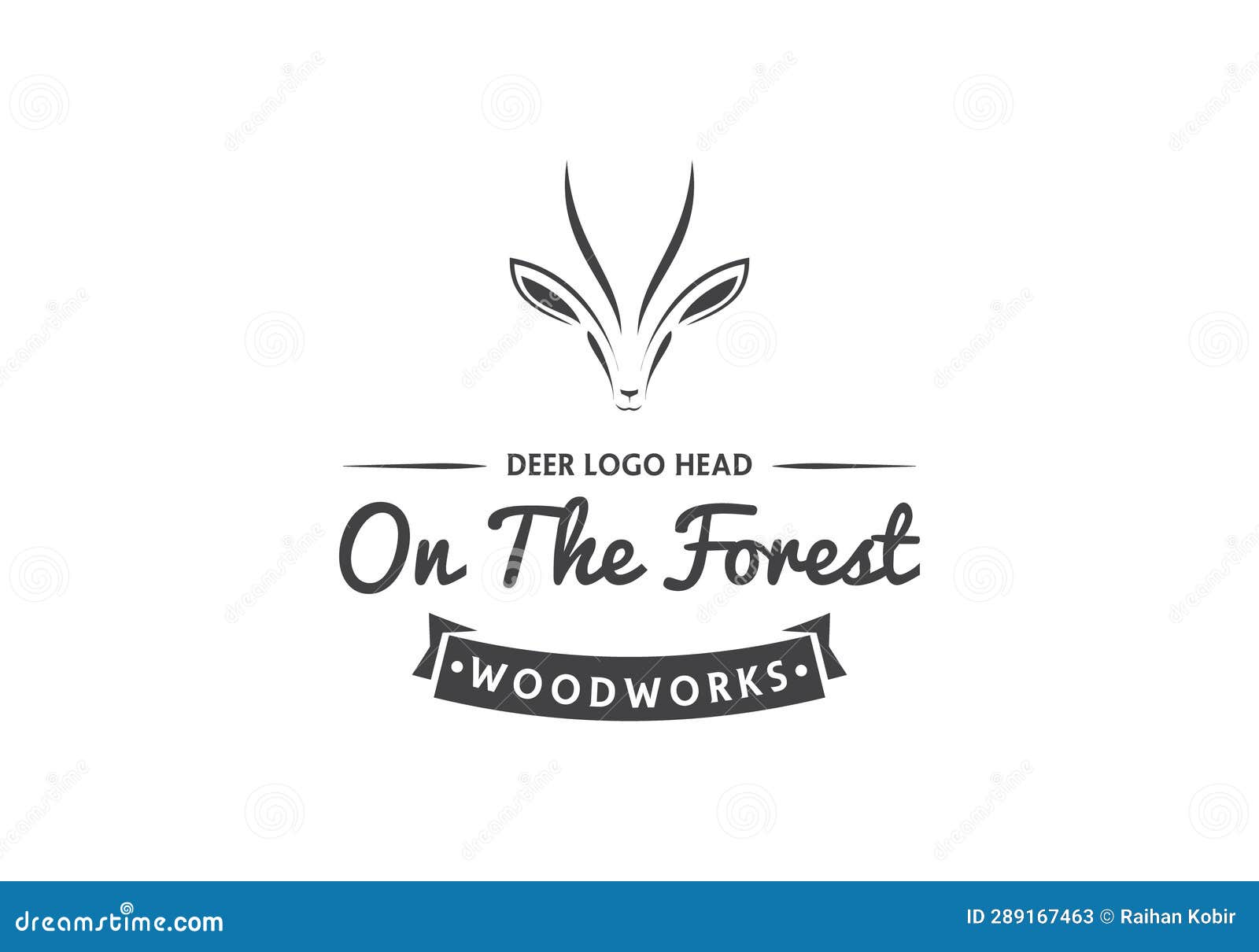 Deer logo design stock illustration. Illustration of simple 289167463