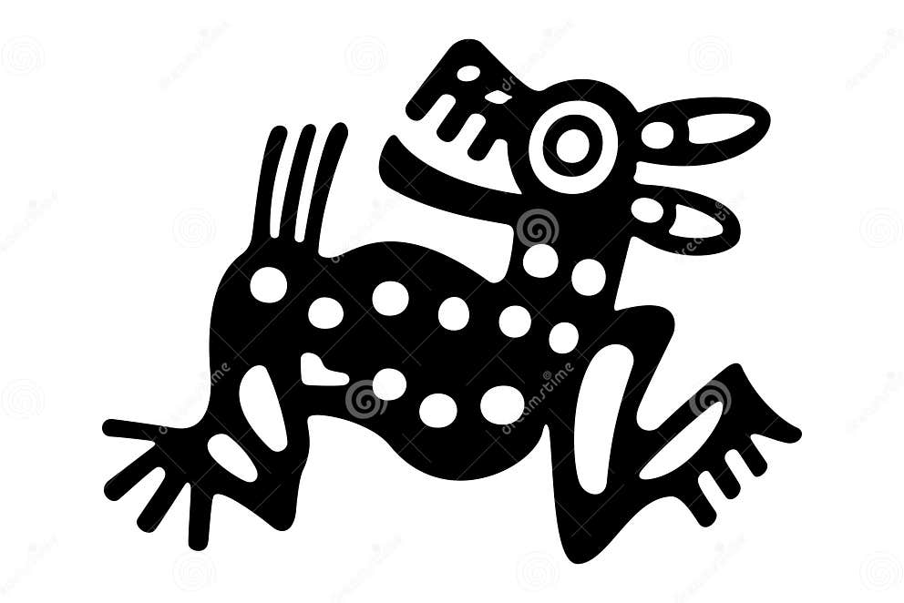 Deer Symbol Of Ancient Mexico Aztec Motif 7th Day Sign Of Aztec deer-symbol-of-ancient-mexico-aztec-motif-7th-day-sign-of-aztec