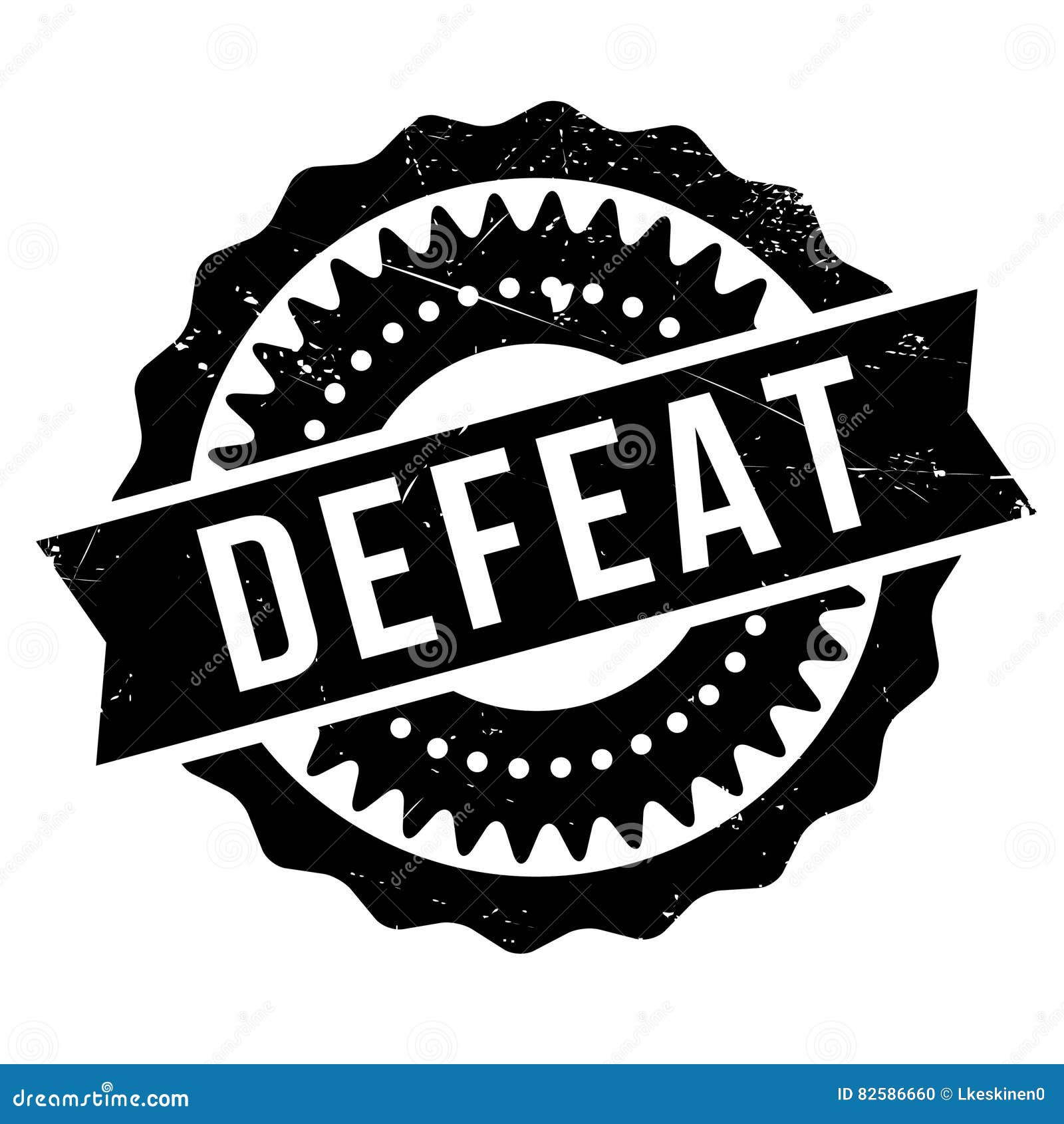 defeat stamp rubber grunge