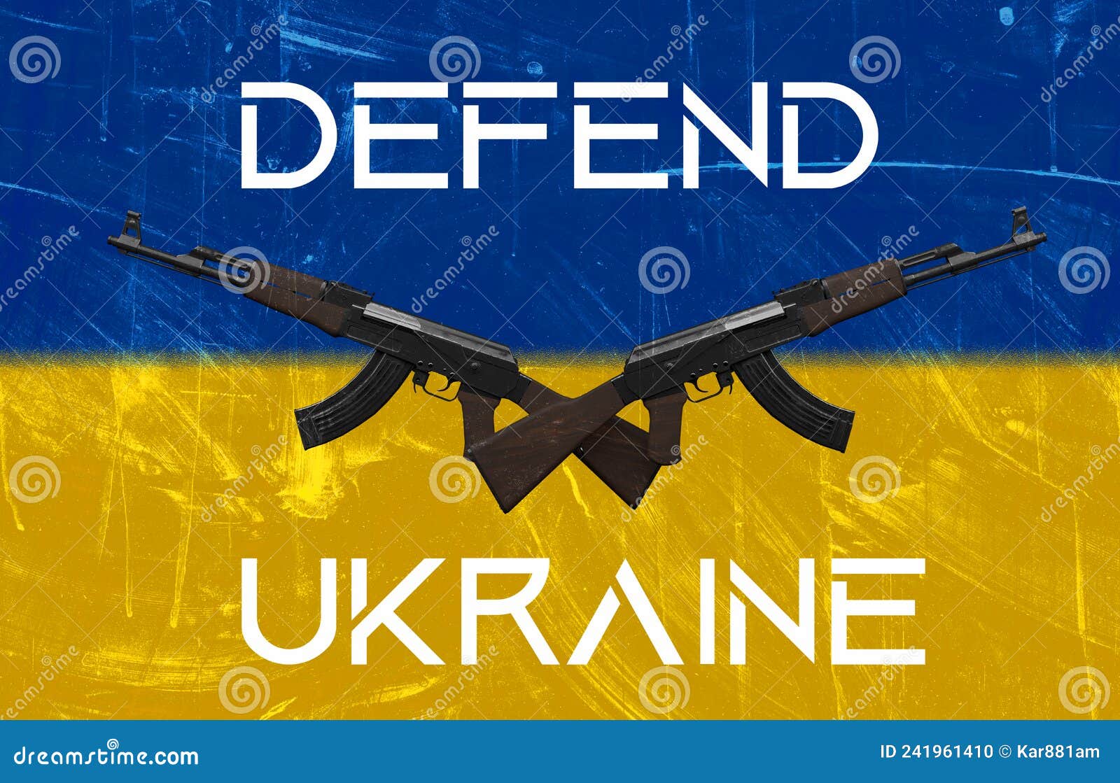 Defend Ukraine Wallpaper, AK-47 and Flag Ukraine Stock Illustration -  Illustration of ceremony, freedom: 241961410