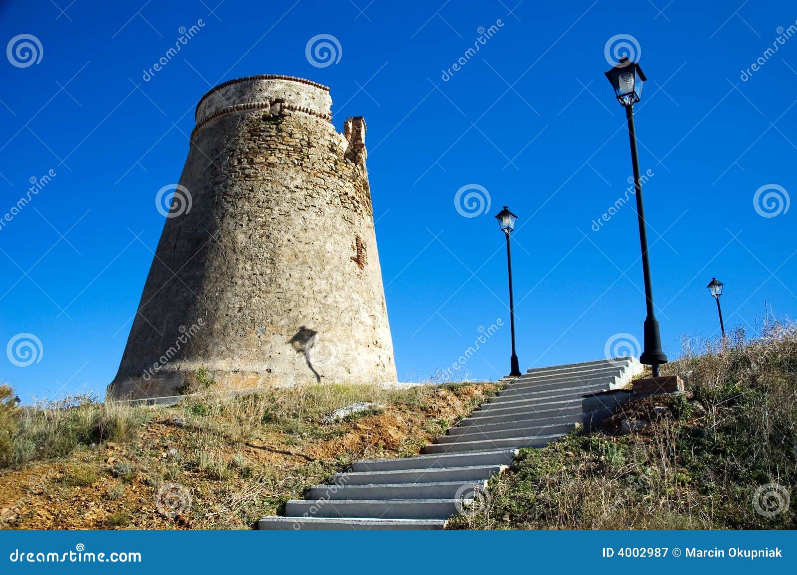 defensive tower with stairs