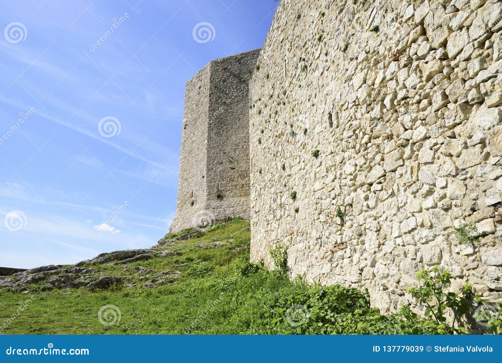 Defensive Walls Built in the Middle Ages Stock Image Image of amelia