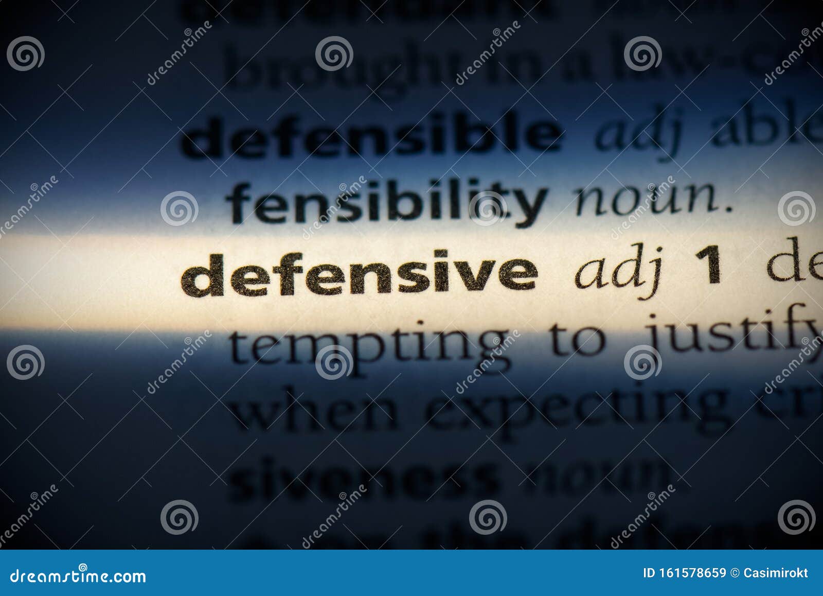 Defensive stock image. Image of education, definition 161578659