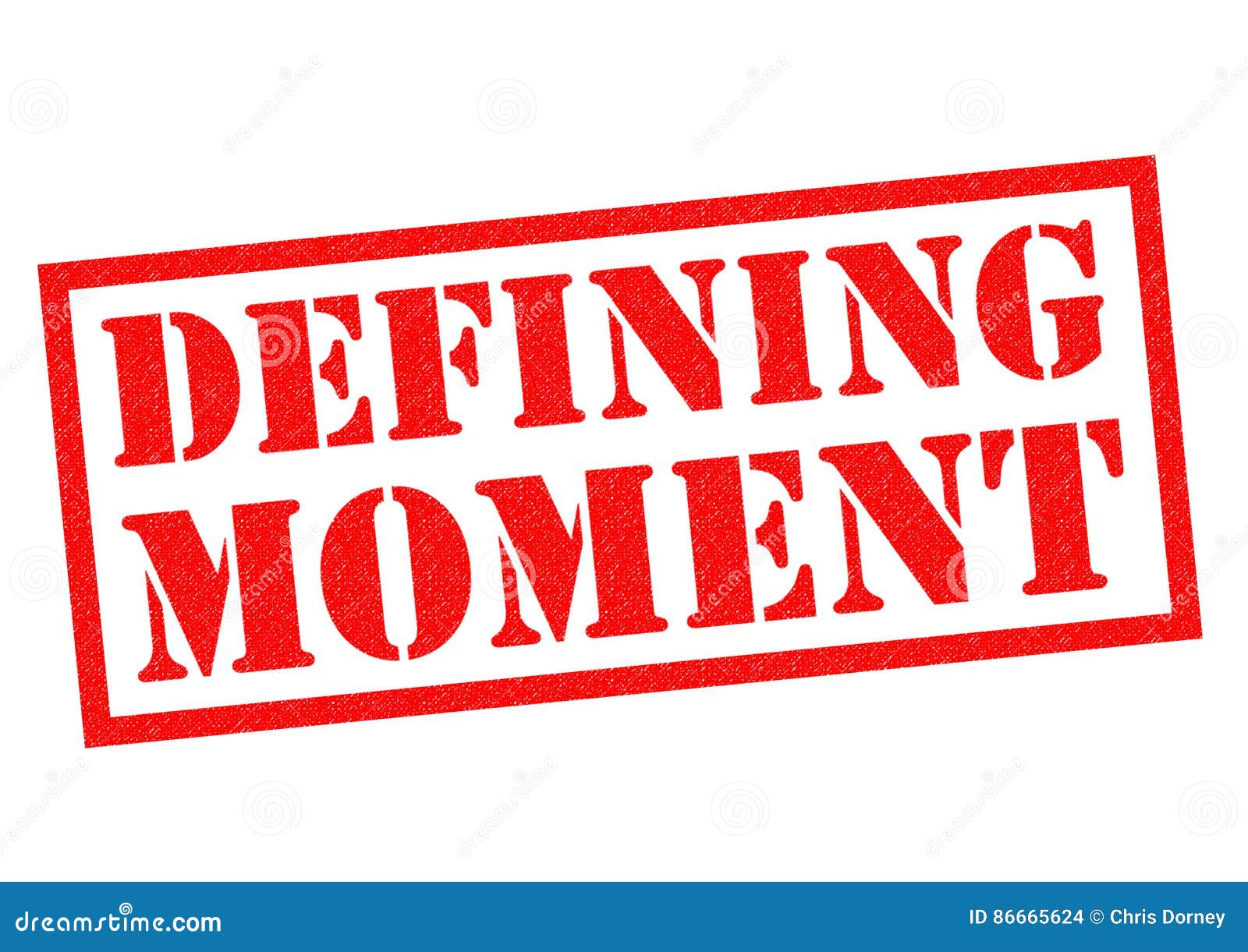 defining moment rubber stamp