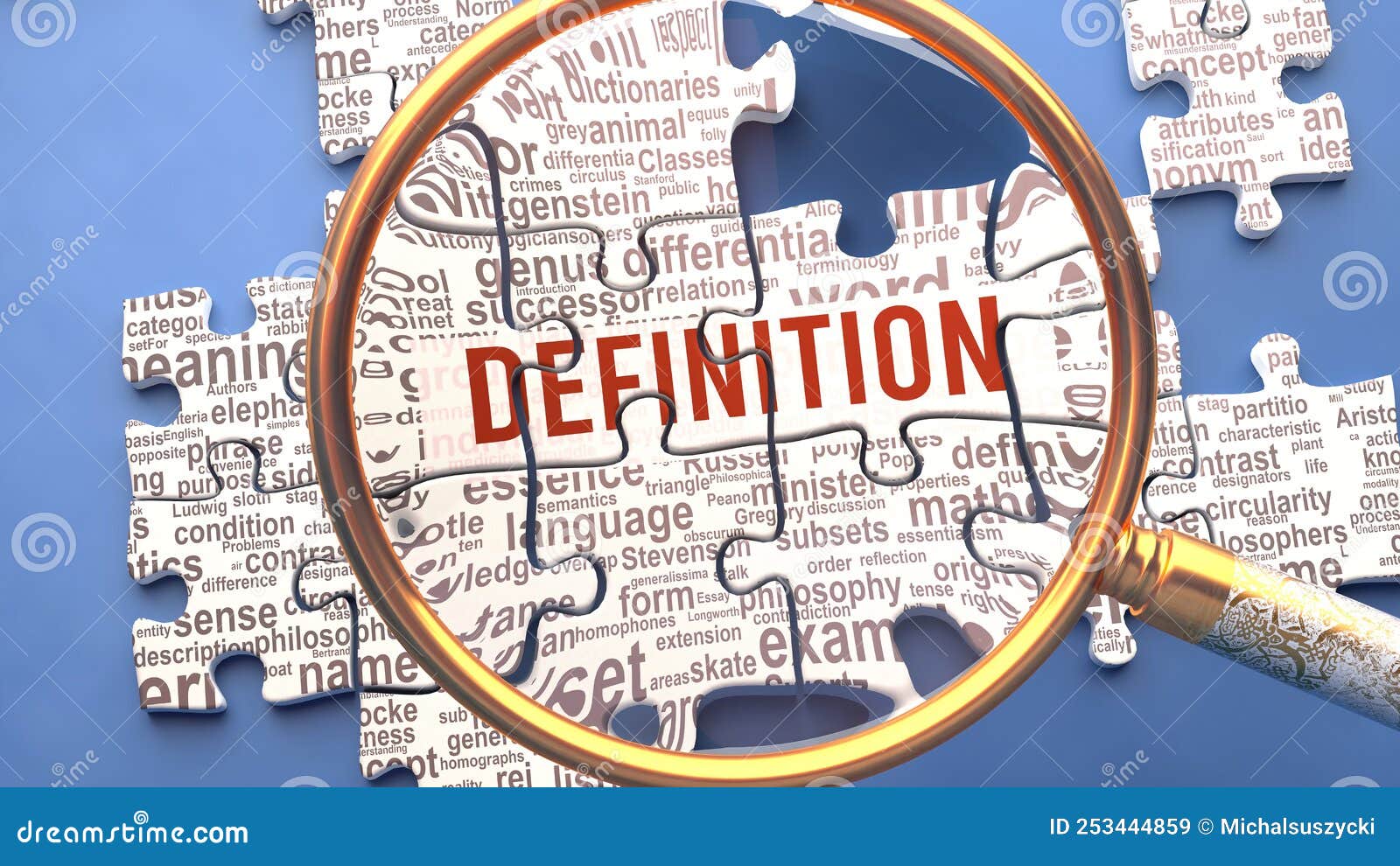 Definition As a Complex Subject Stock Illustration Illustration of