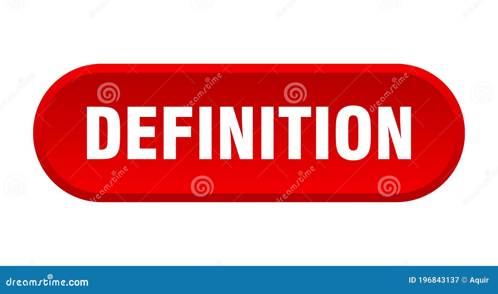 Definition Button. Rounded Sign on White Background Stock Vector ...