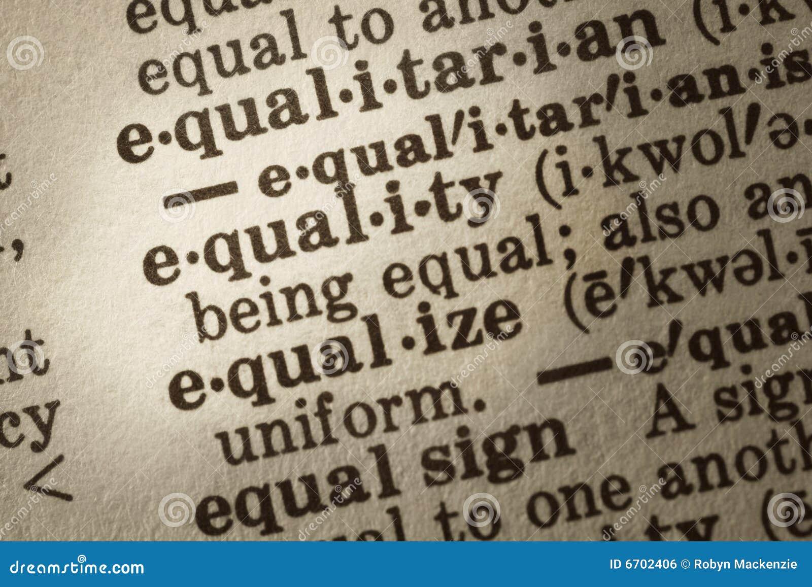 Definition Of Equality Royalty Free Stock Image - Image: 6702406