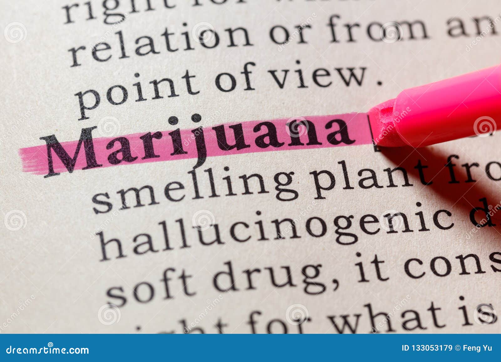 Definition of marijuana stock image. Image of word, book 133053179