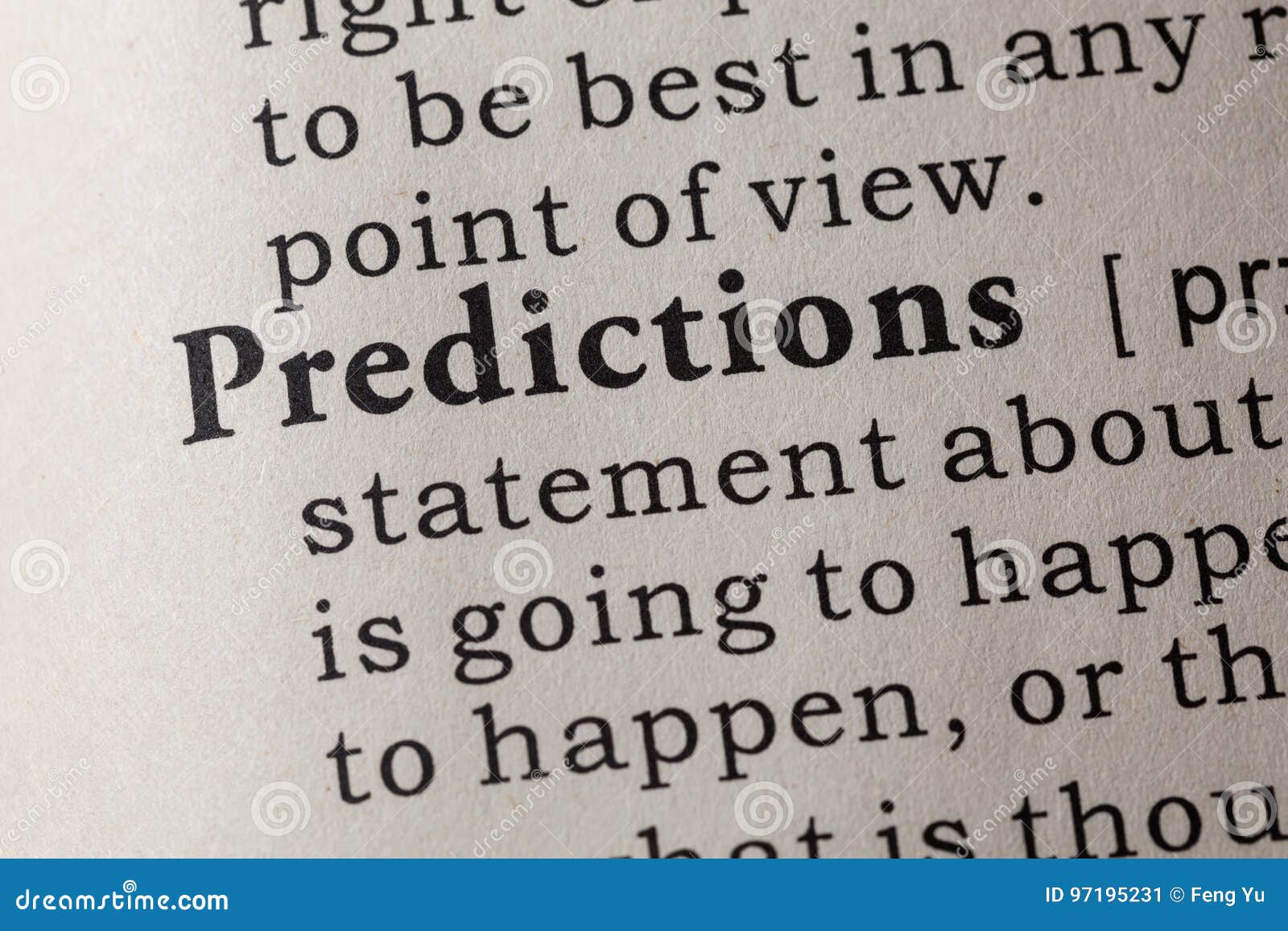 Definition of predictions stock image. Image of prediction 97195231
