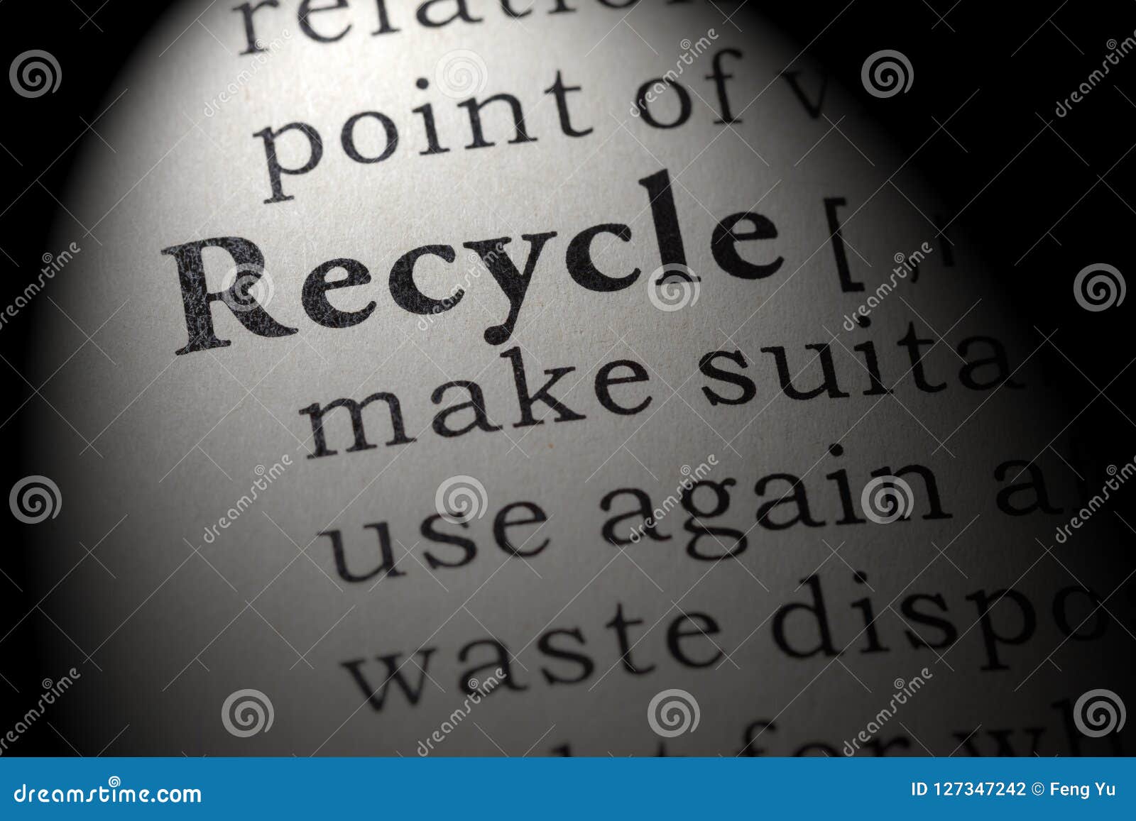 Definition of recycle stock photo. Image of printing 127347242