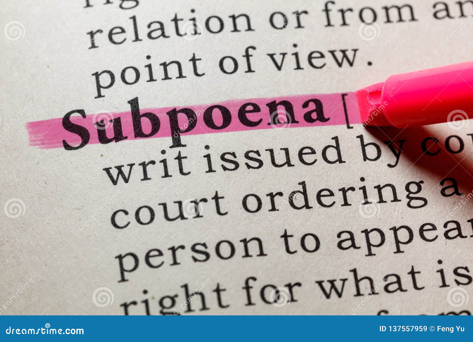 definition of subpoena