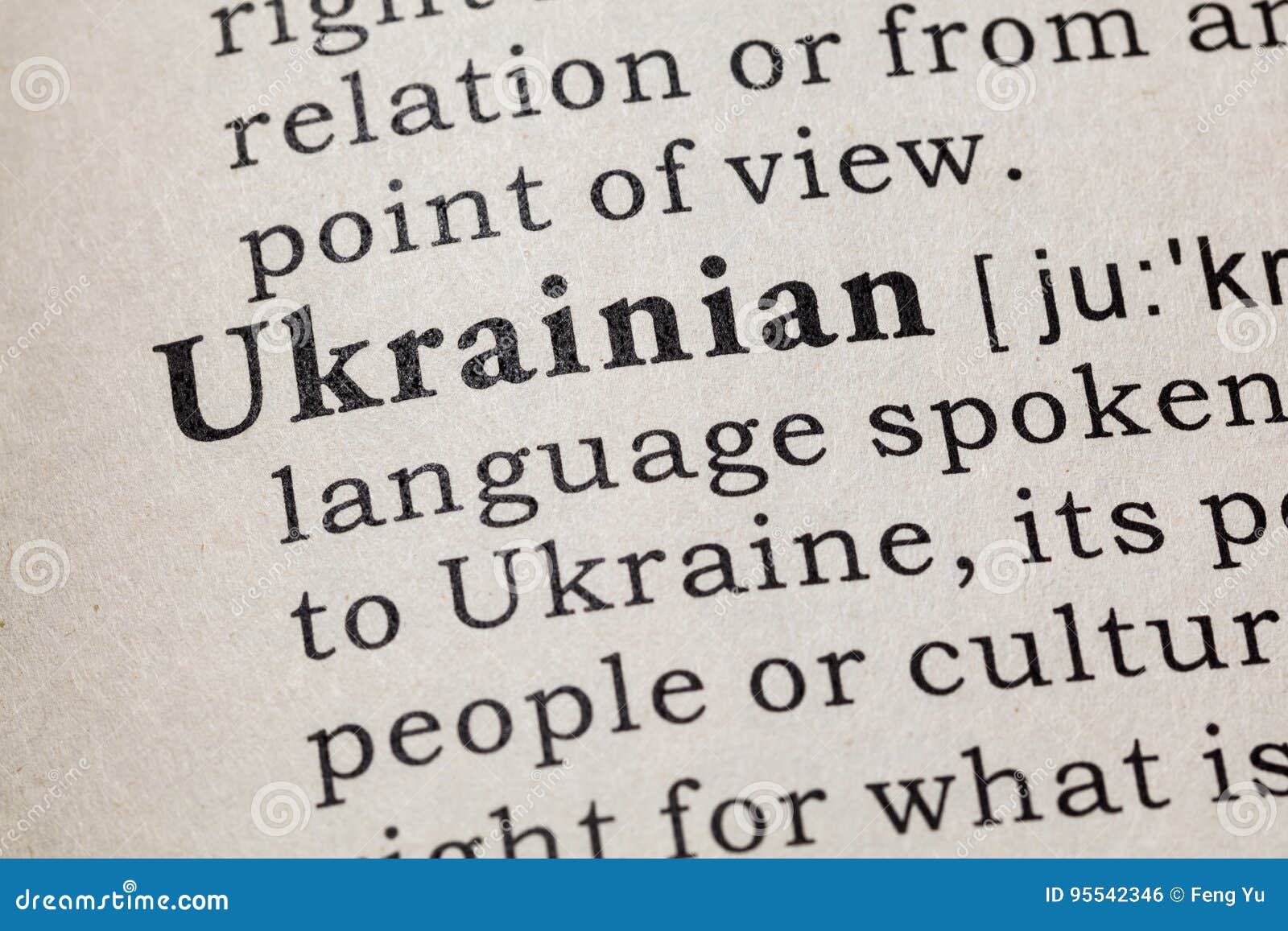 Definition of Ukrainian stock photo. Image of language 95542346