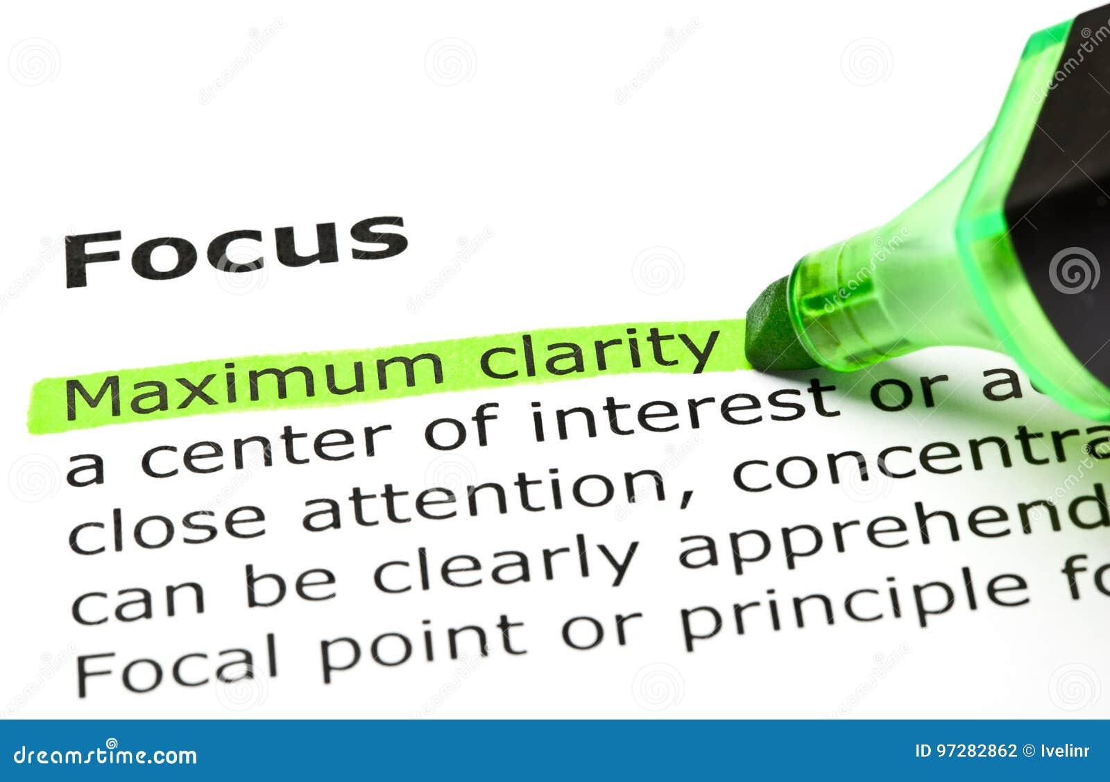 definition of the word focus