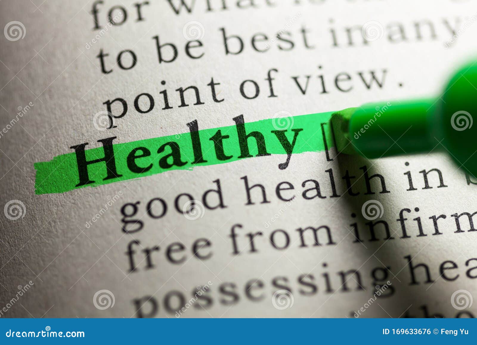 Definition of the Word Healthy Stock Photo Image of dictionary, page