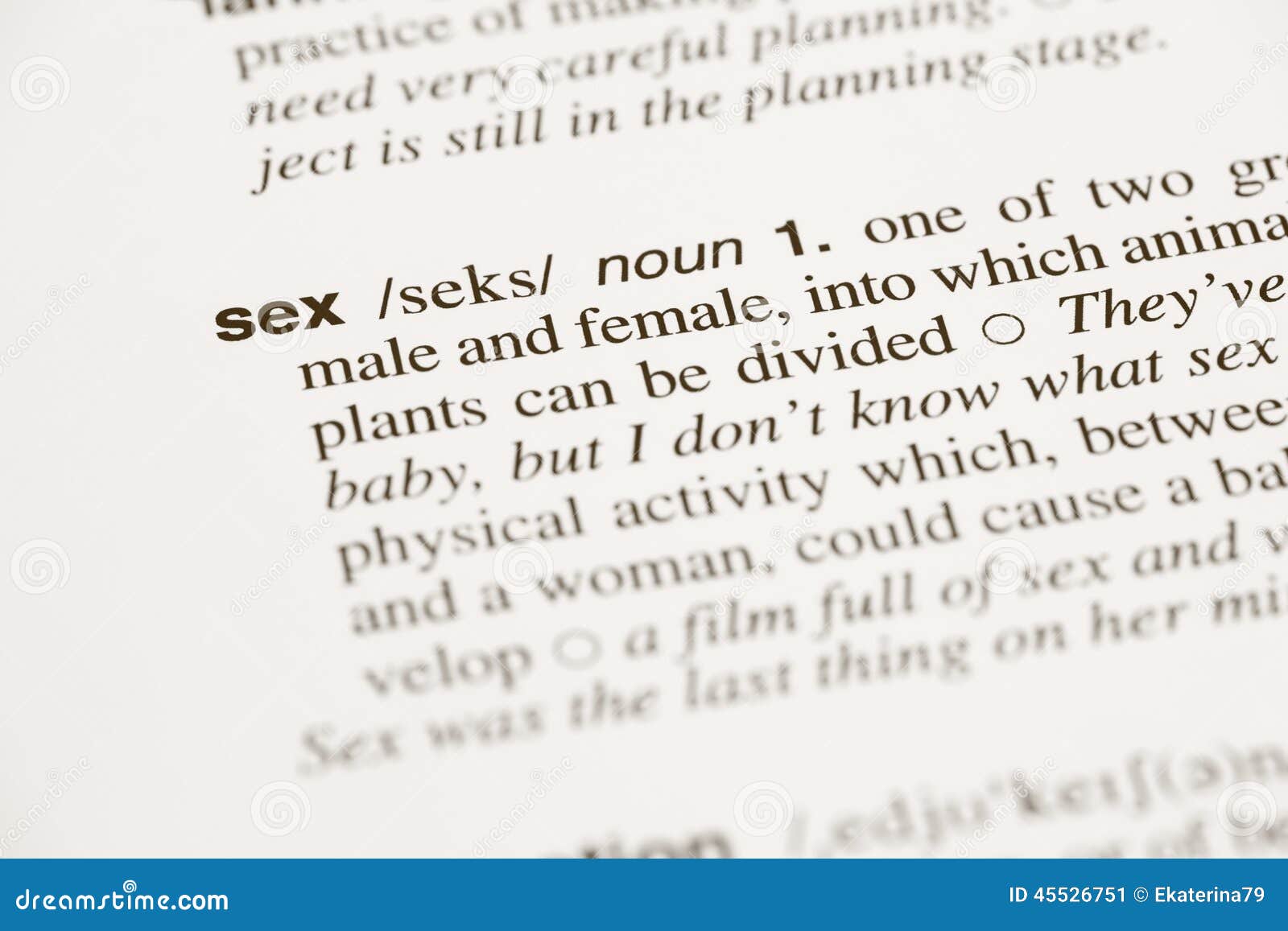 Definition Word Sex In Dictionary Stock Image Image Of Word Concepts