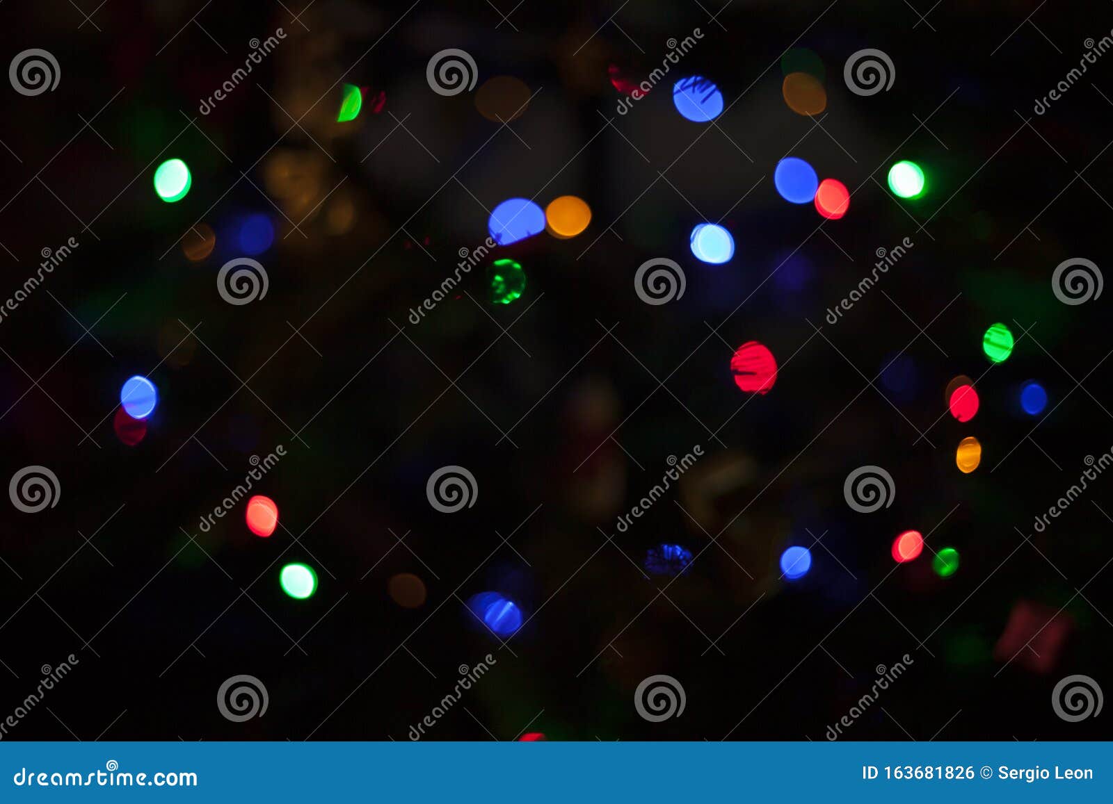 Defocused Colored Christmas Lights Stock Photo Image of coloured