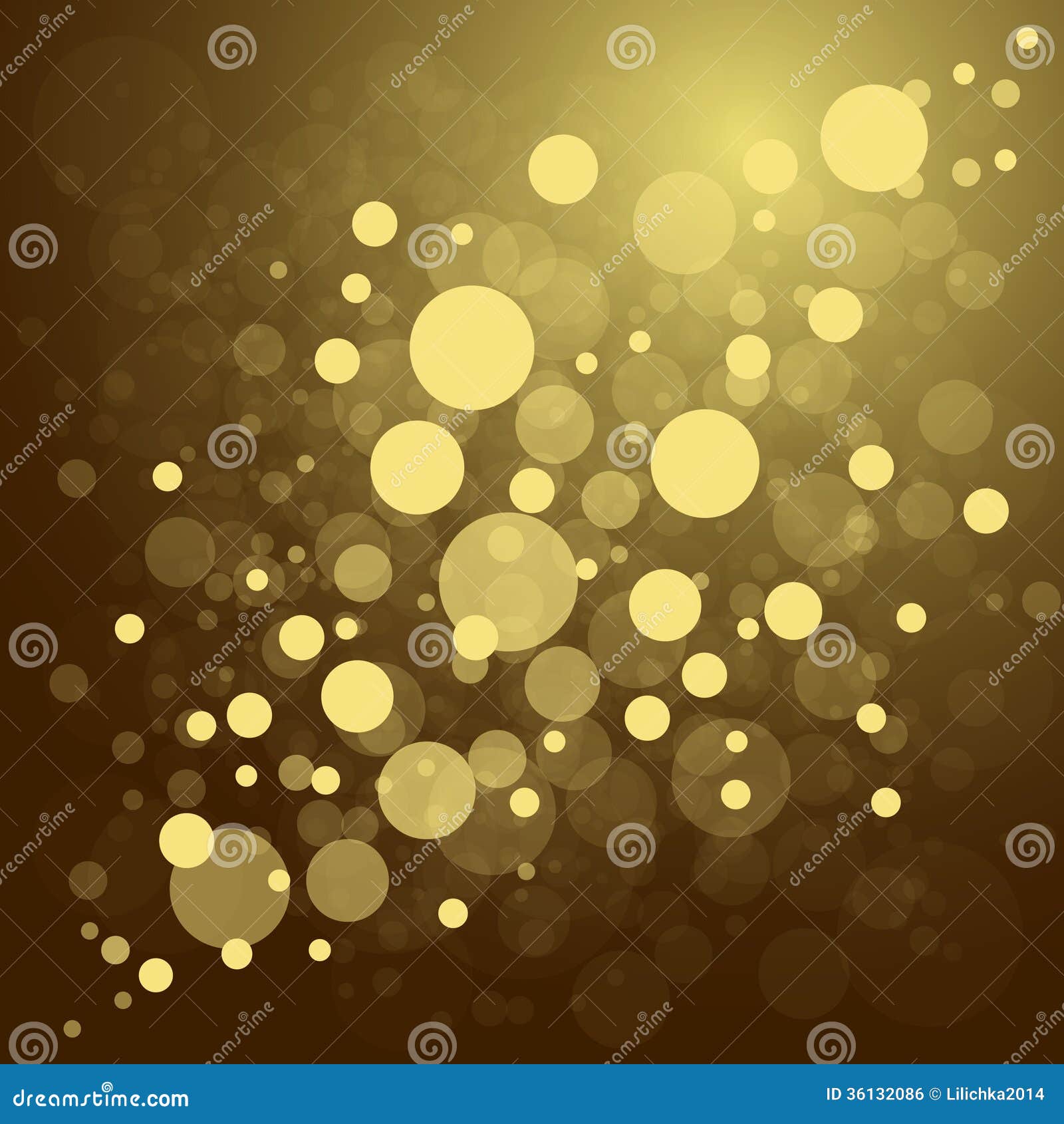 Defocused Gold Abstract Christmas Background Stock Illustration