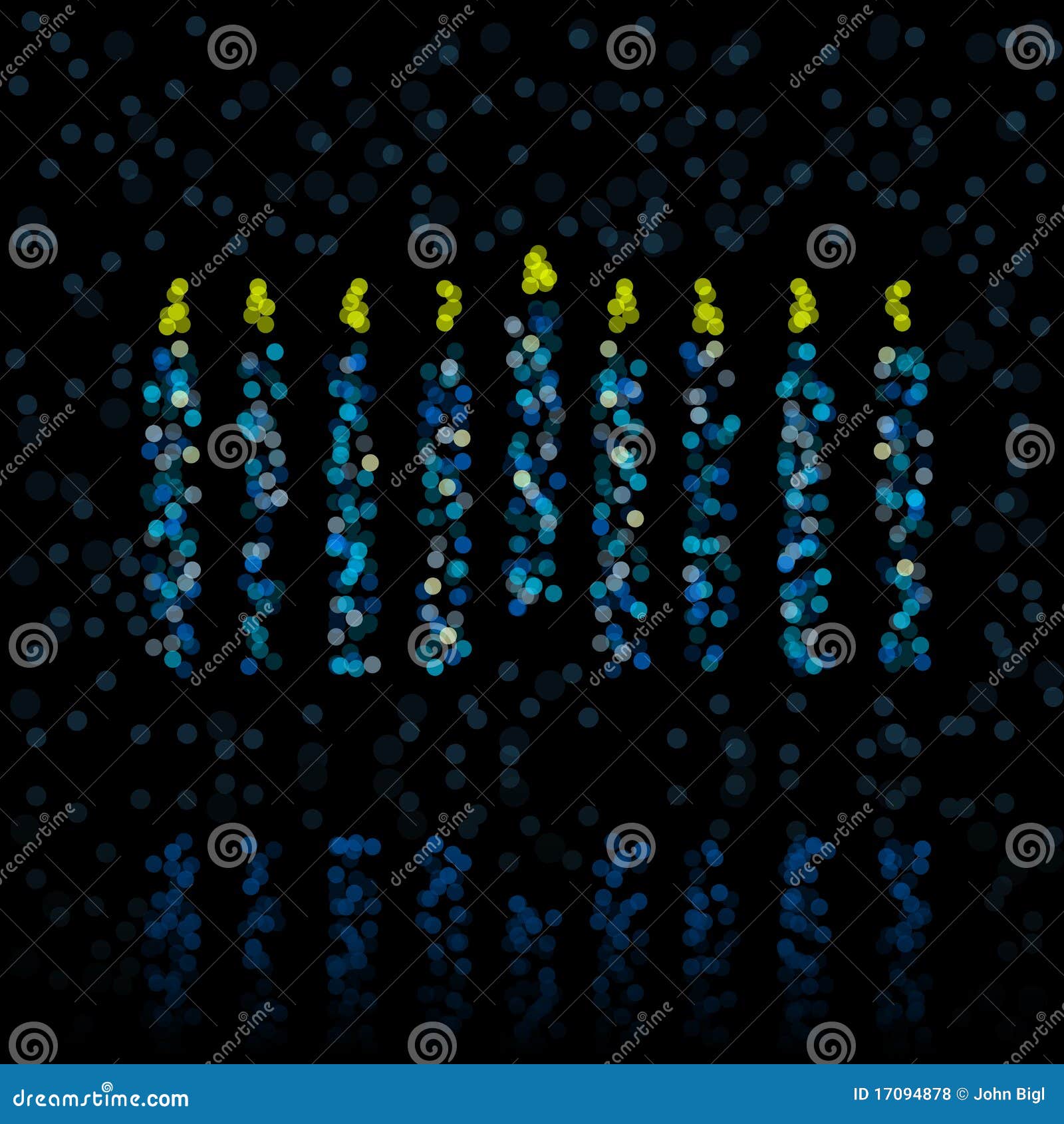 defocused light menorah