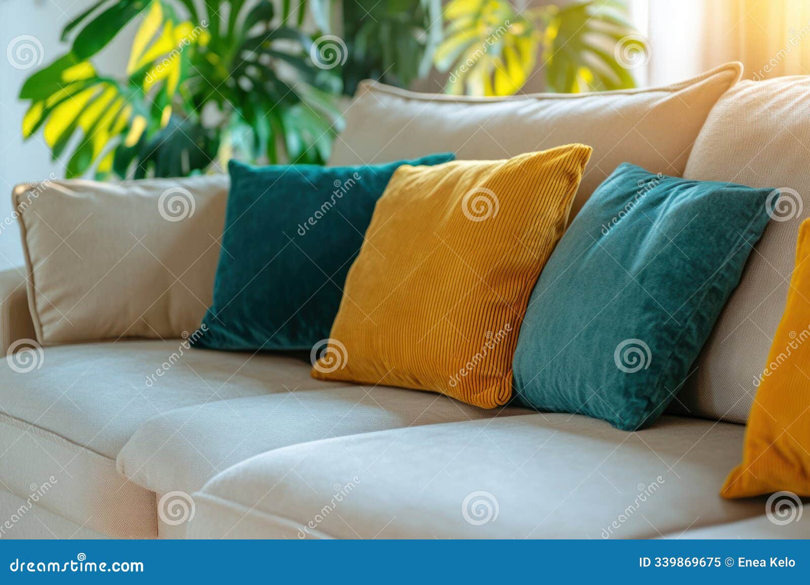 abstract blur living room with modern sofa