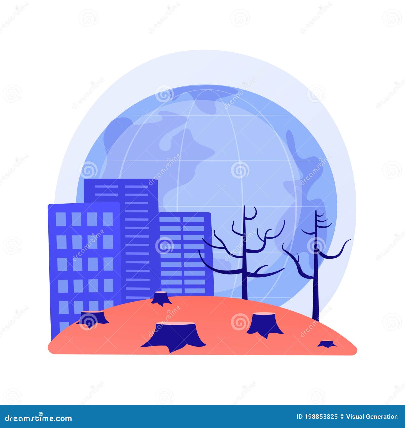 Causes Of Deforestation Infographic Vector Illustration | CartoonDealer