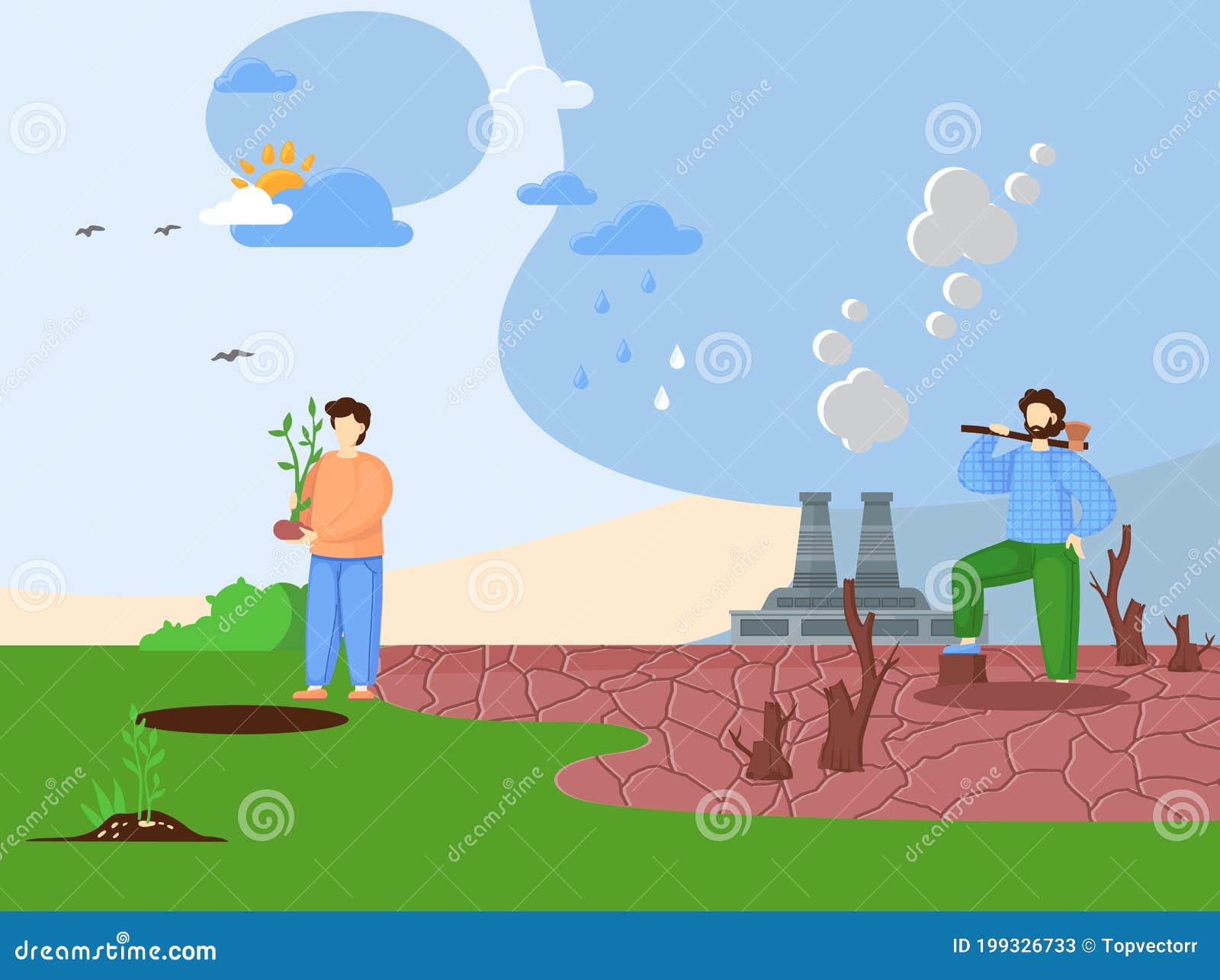 Deforestation Concept. Chopping Forest, Destruction of Wood Stock Vector - Illustration of environment, forest: 199326733 Deforestation Concept. Chopping Forest, Destruction of Wood Stock Vector - Illustration of environment, forest: 199326733